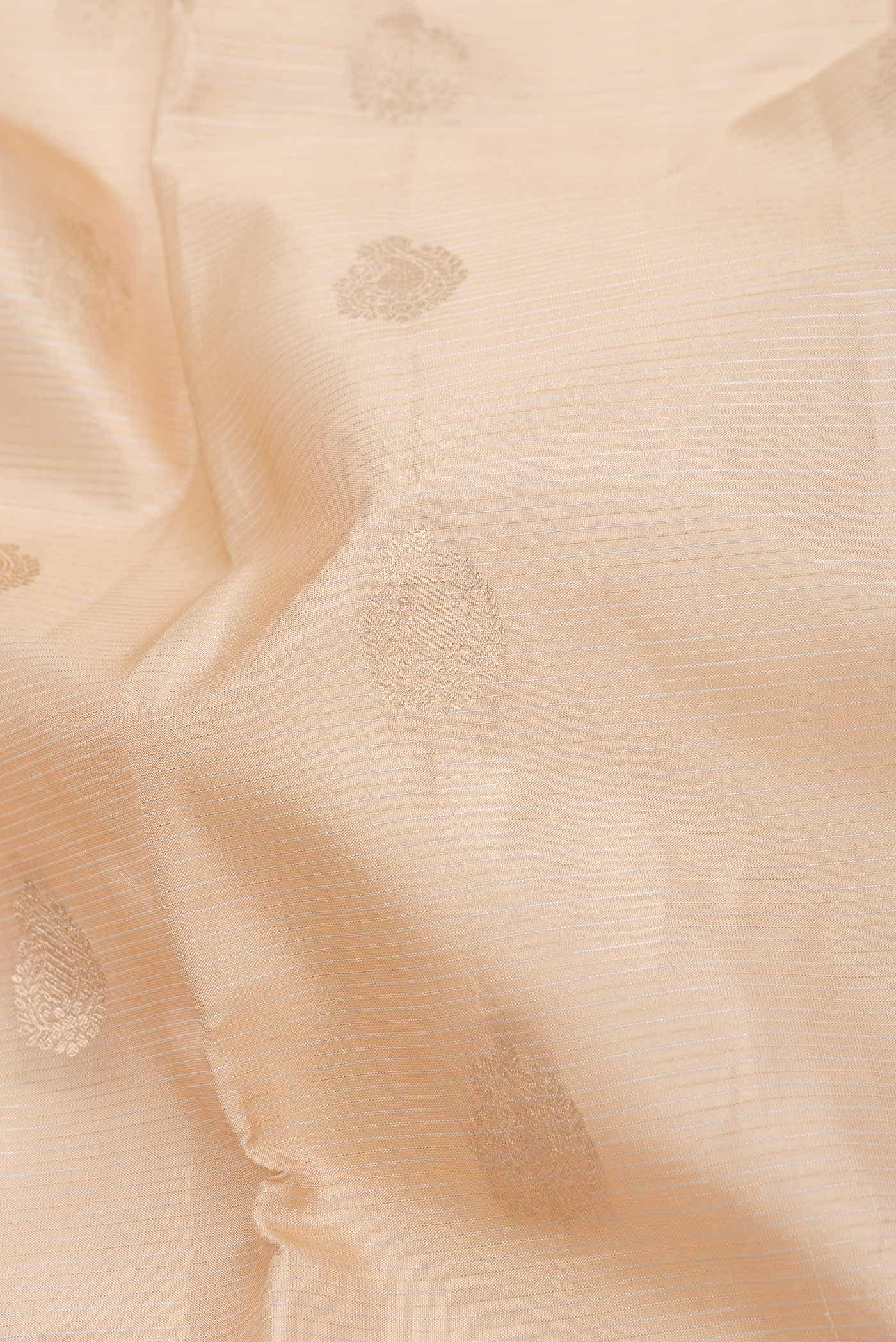 Beige Dual Tone Kanchipuram Silk Saree