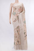 Pink Dual Tone Tussar Silk Saree