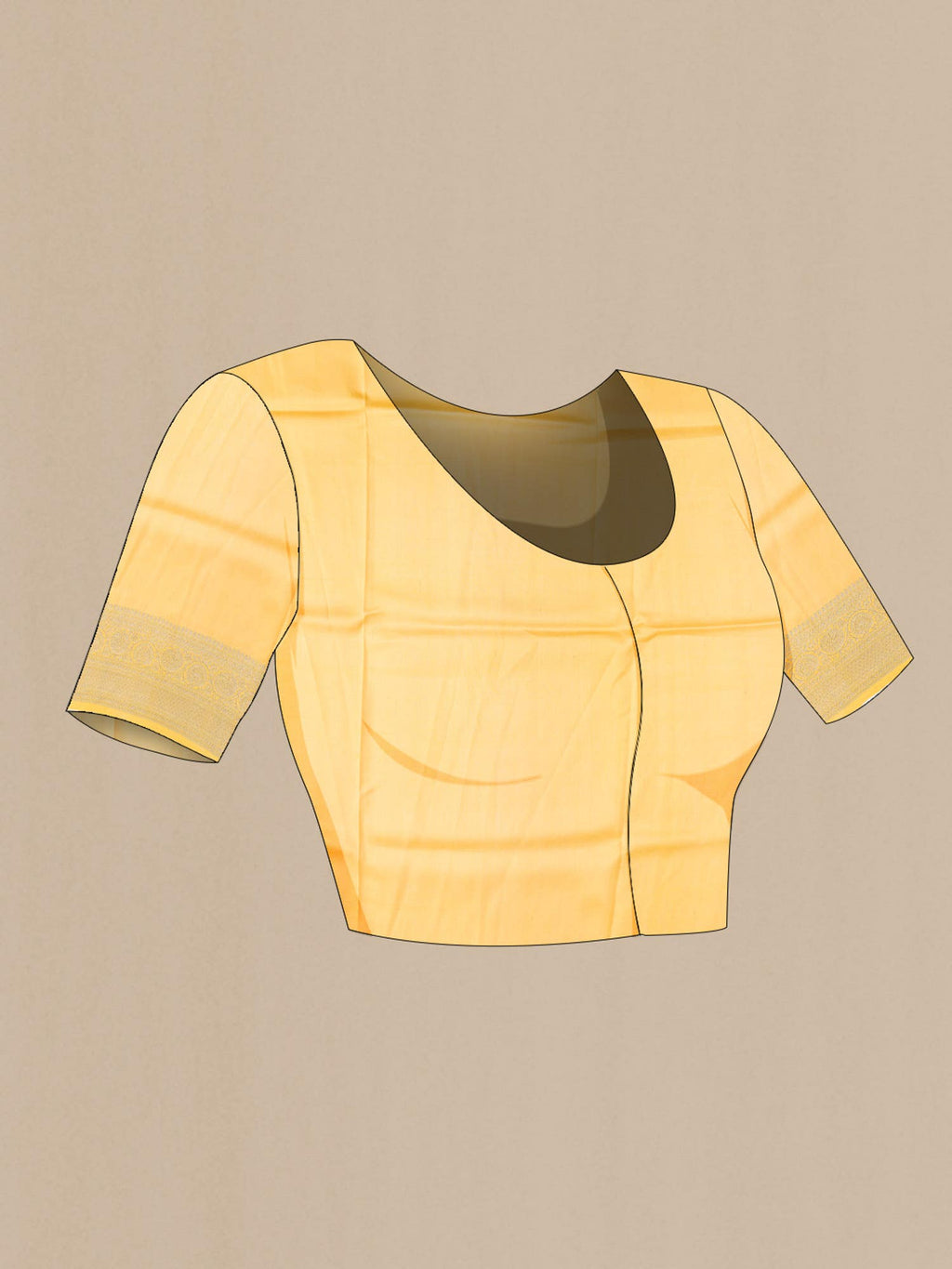 Yellow Bhagalpuri Tussar Silk Saree