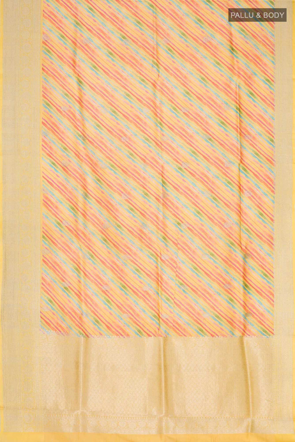 Yellow Bhagalpuri Tussar Silk Saree