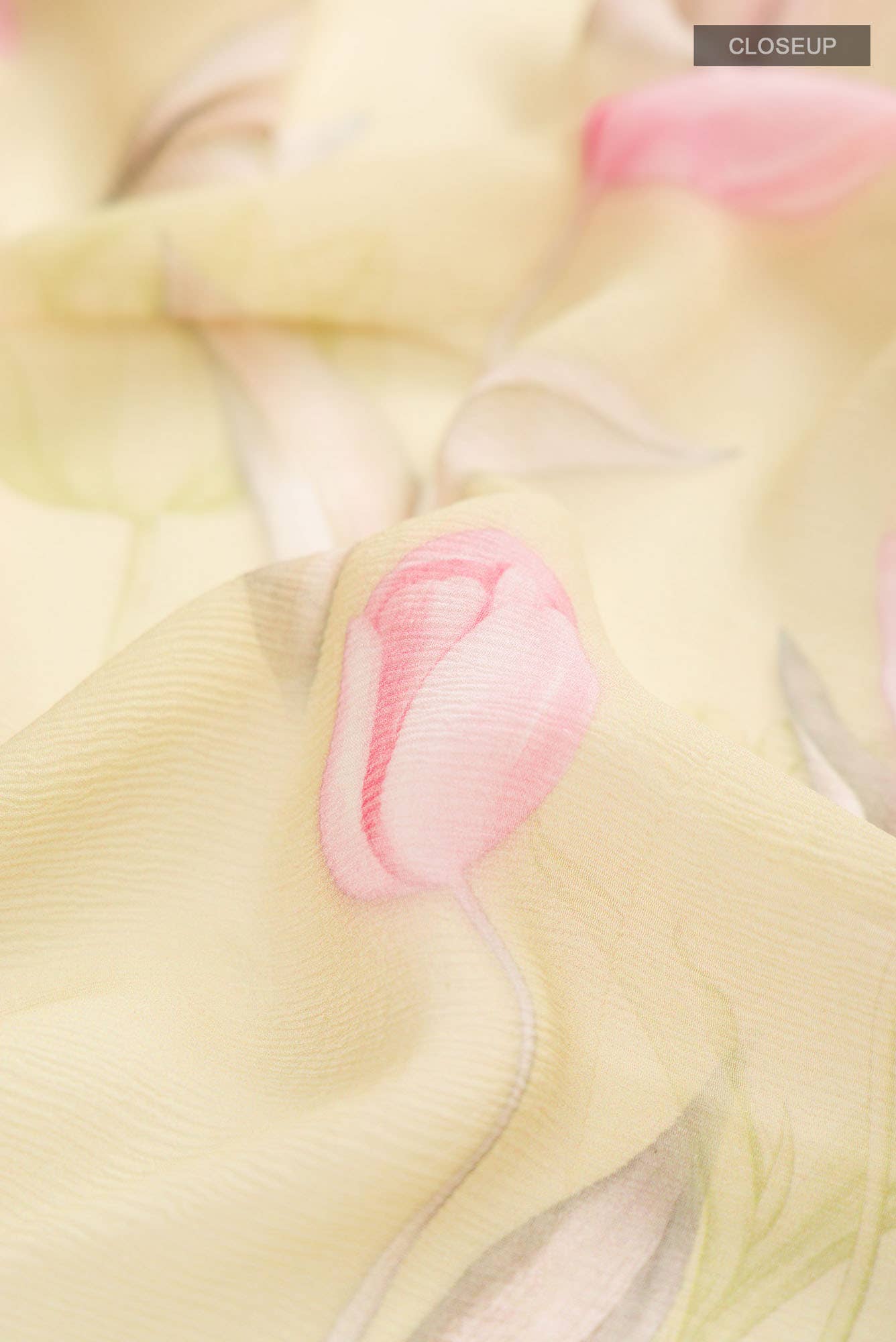 Yellow Mysore Chiffon Saree