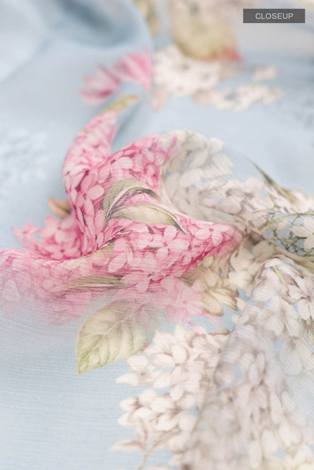 Blue Mysore Chiffon Saree