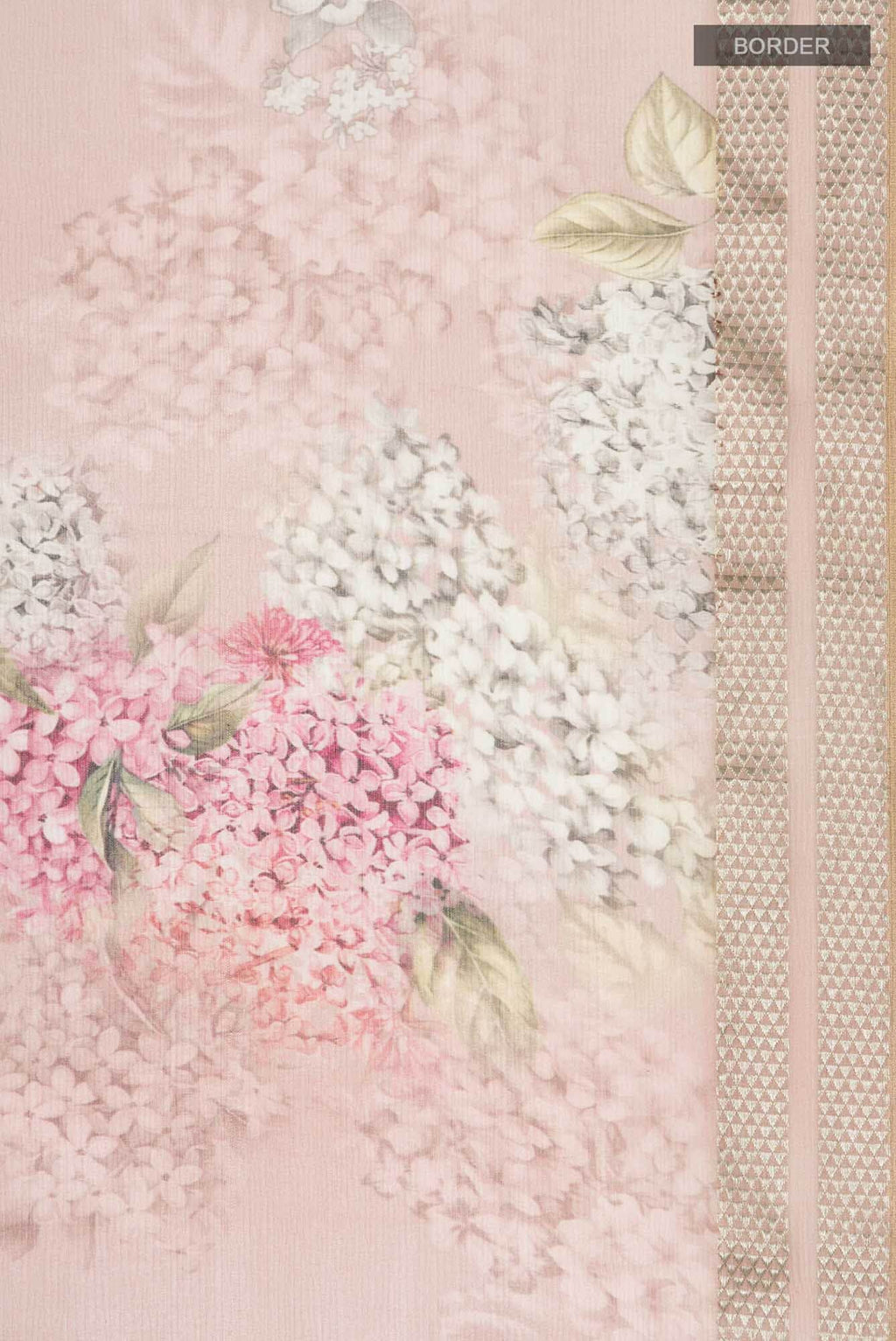 Peach Mysore Chiffon Saree