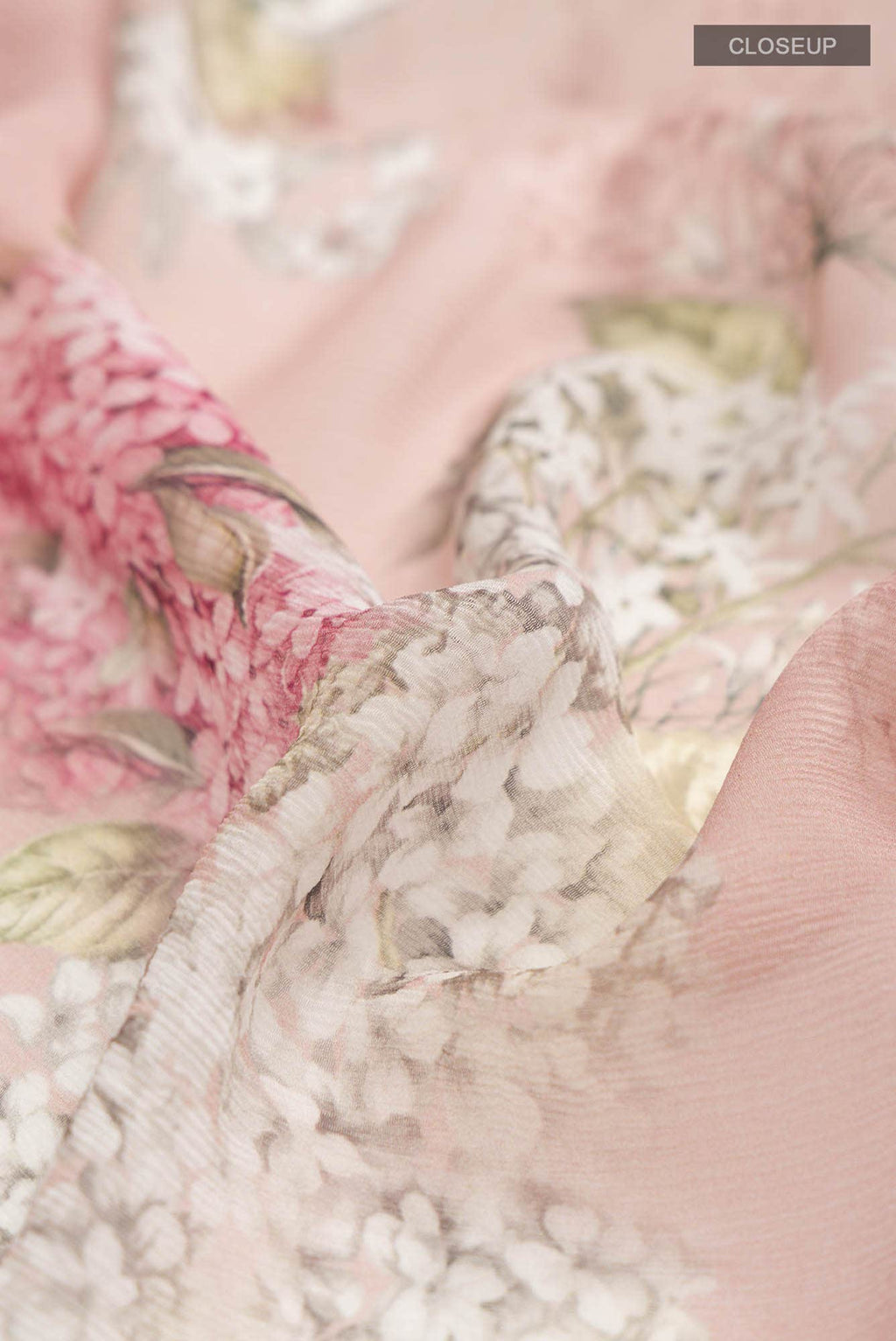 Peach Mysore Chiffon Saree