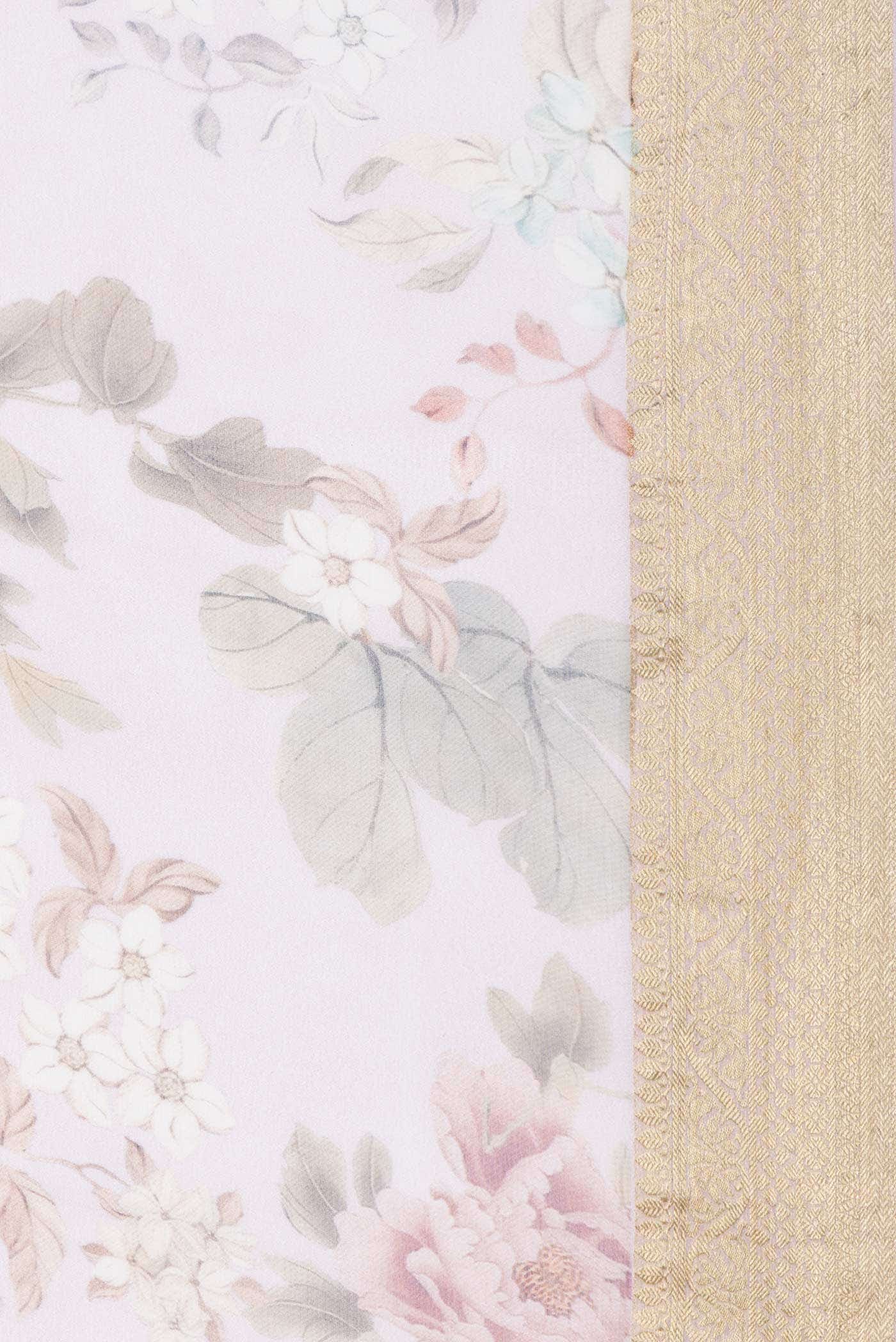 Pink Dual Tone Mysore Chiffon Saree