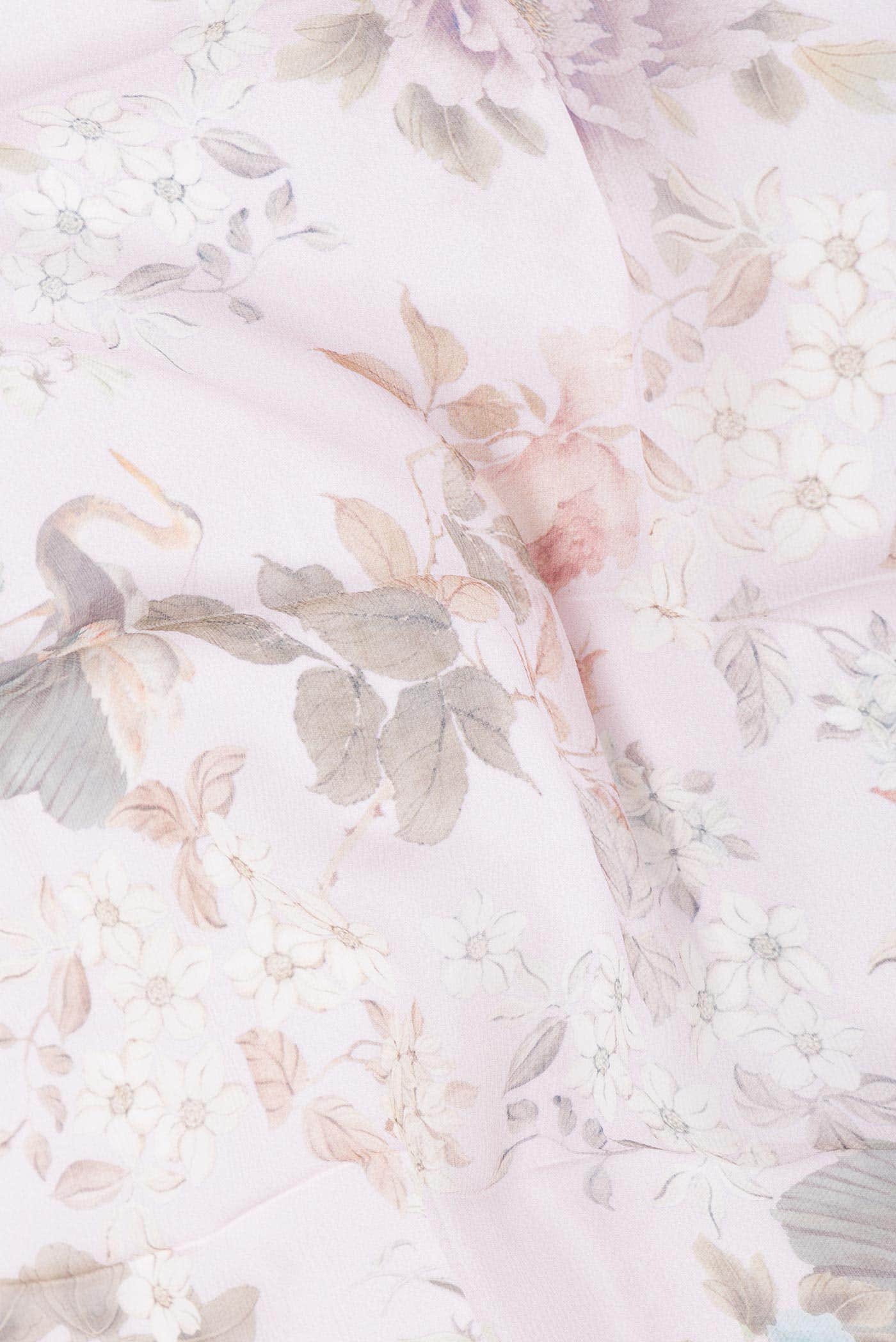 Pink Dual Tone Mysore Chiffon Saree