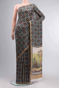 Multi Color Printed Silk Saree