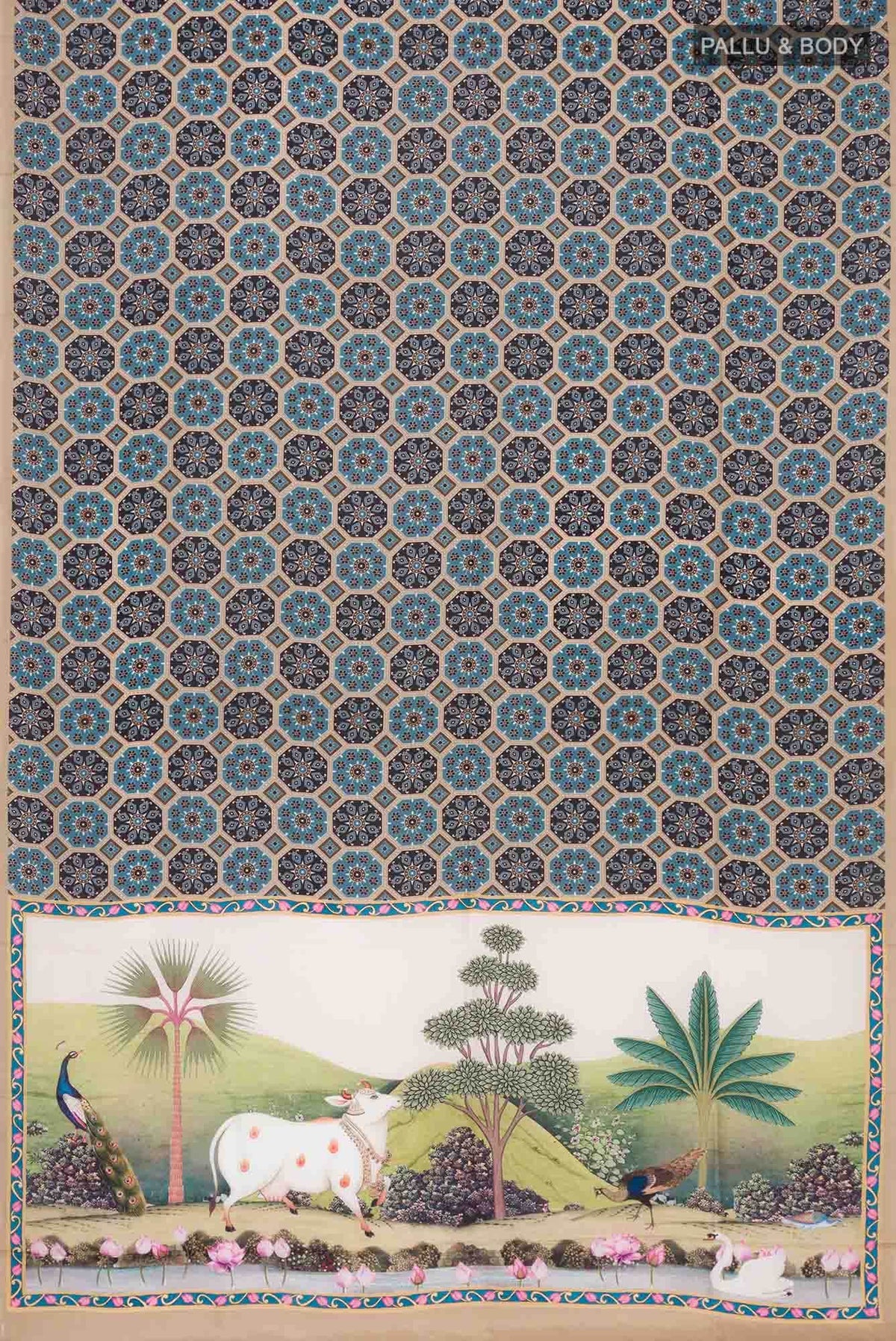 Multi Color Printed Silk Saree