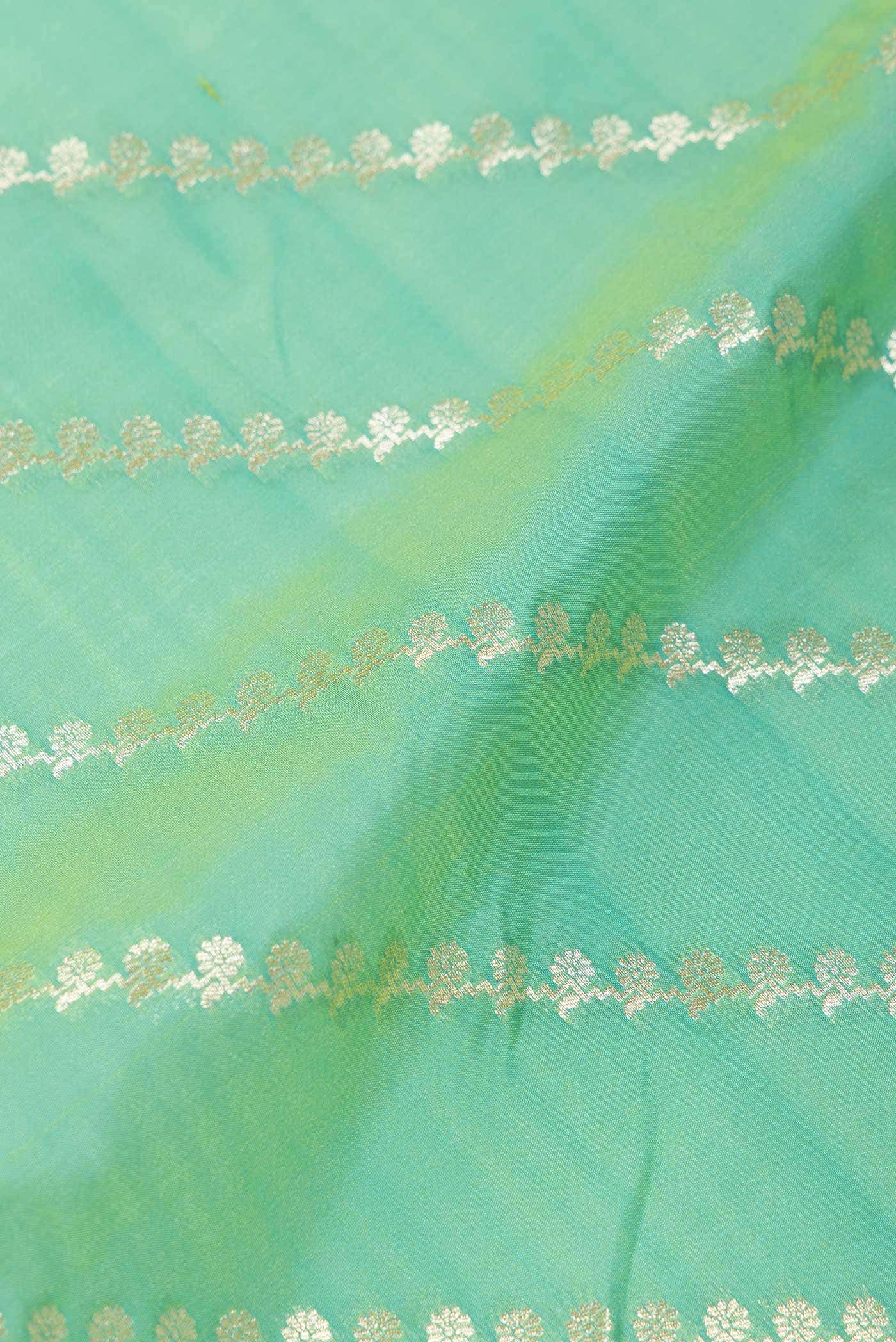 Green Dual Tone Blended Banarasi Silk Saree