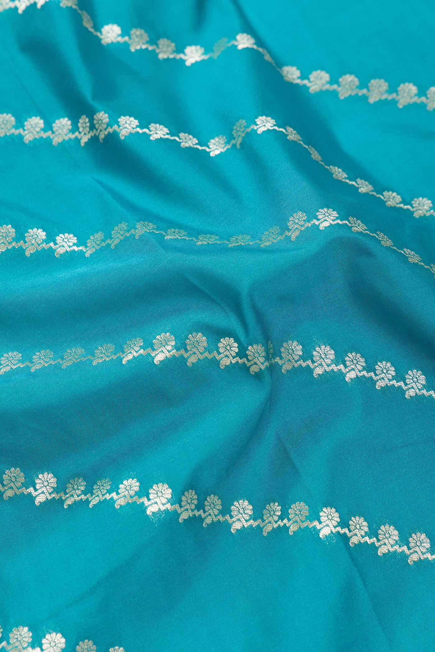 Blue Dual Tone Blended Banarasi Silk Saree