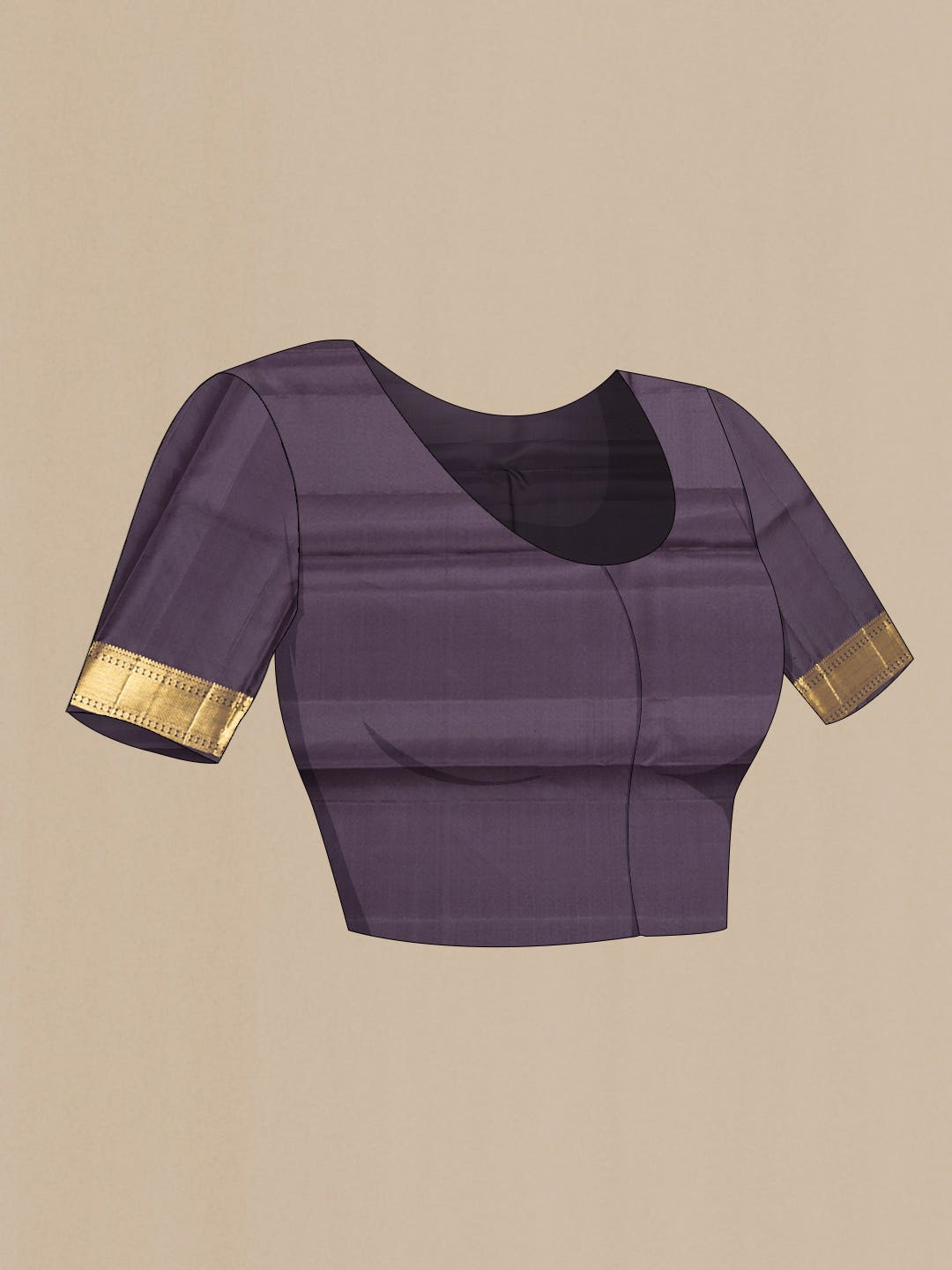 Burgundy Dual Tone Kanchipuram Silk Saree