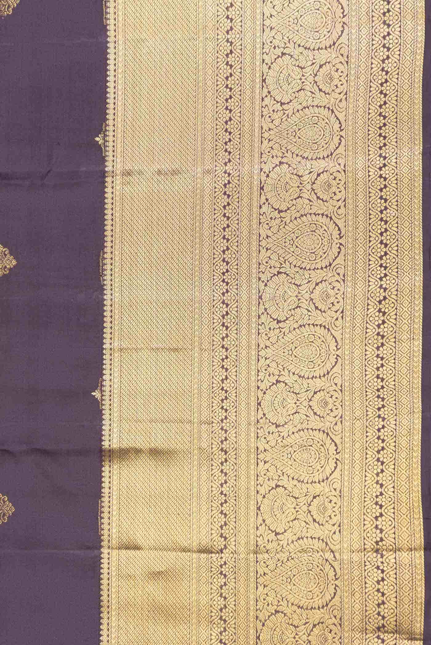 Burgundy Dual Tone Kanchipuram Silk Saree