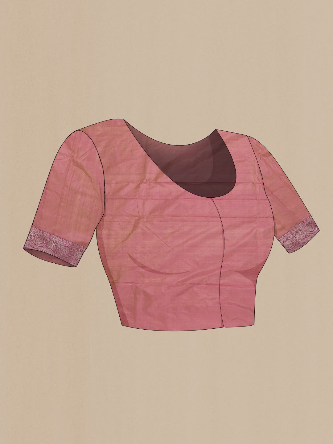 Pink Dual Tone Banarasi Silk Saree