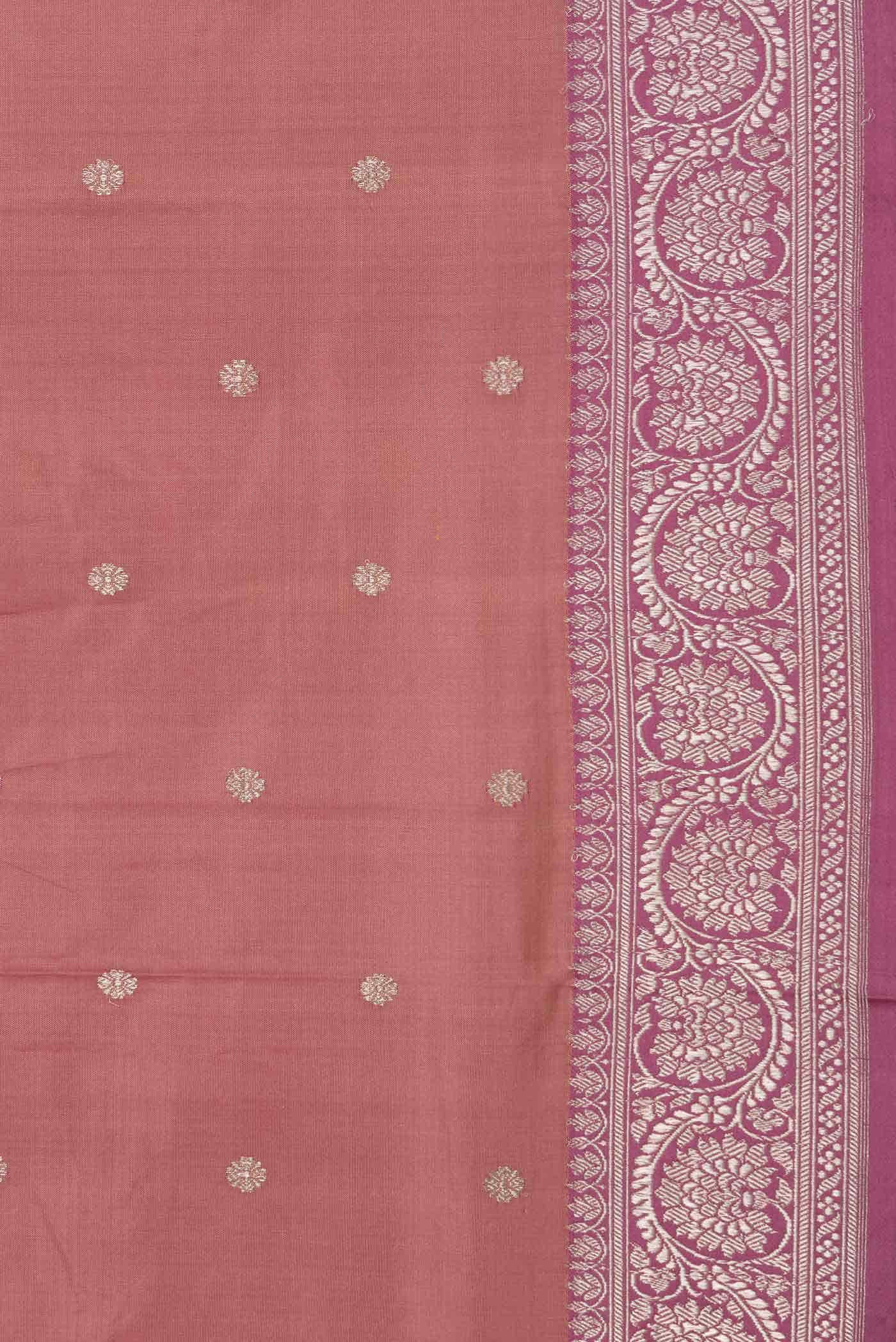 Pink Dual Tone Banarasi Silk Saree