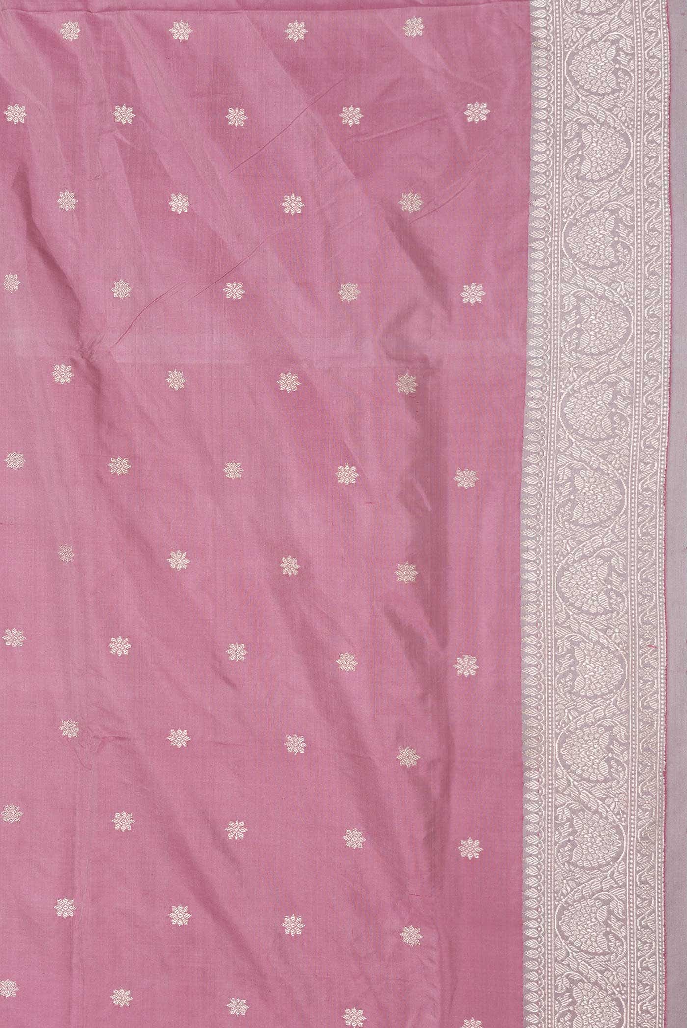Pink Dual Tone Banarasi Silk Saree