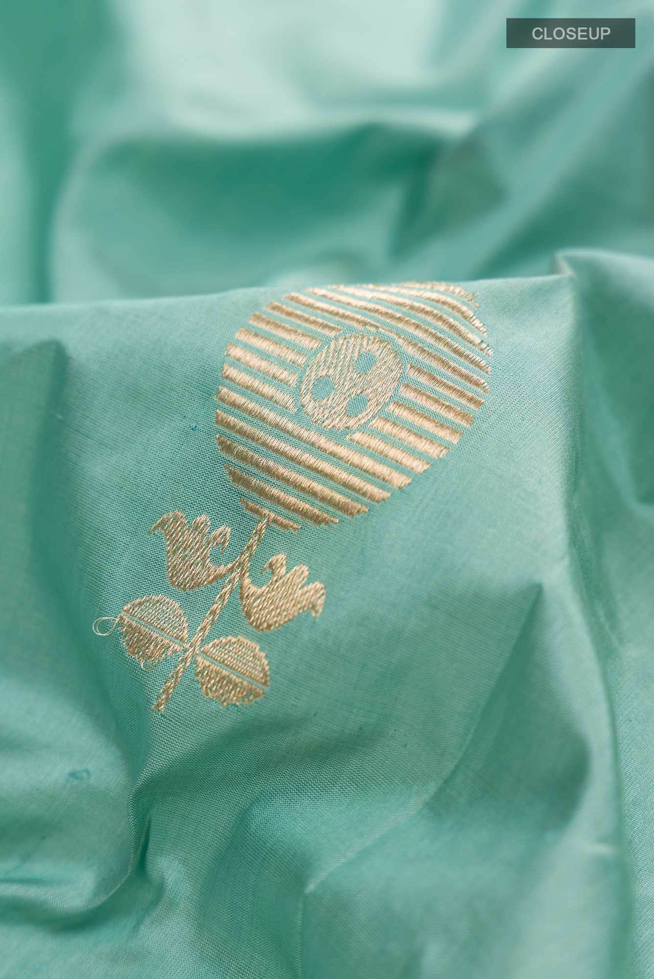 Green Banarasi Katan Silk Saree