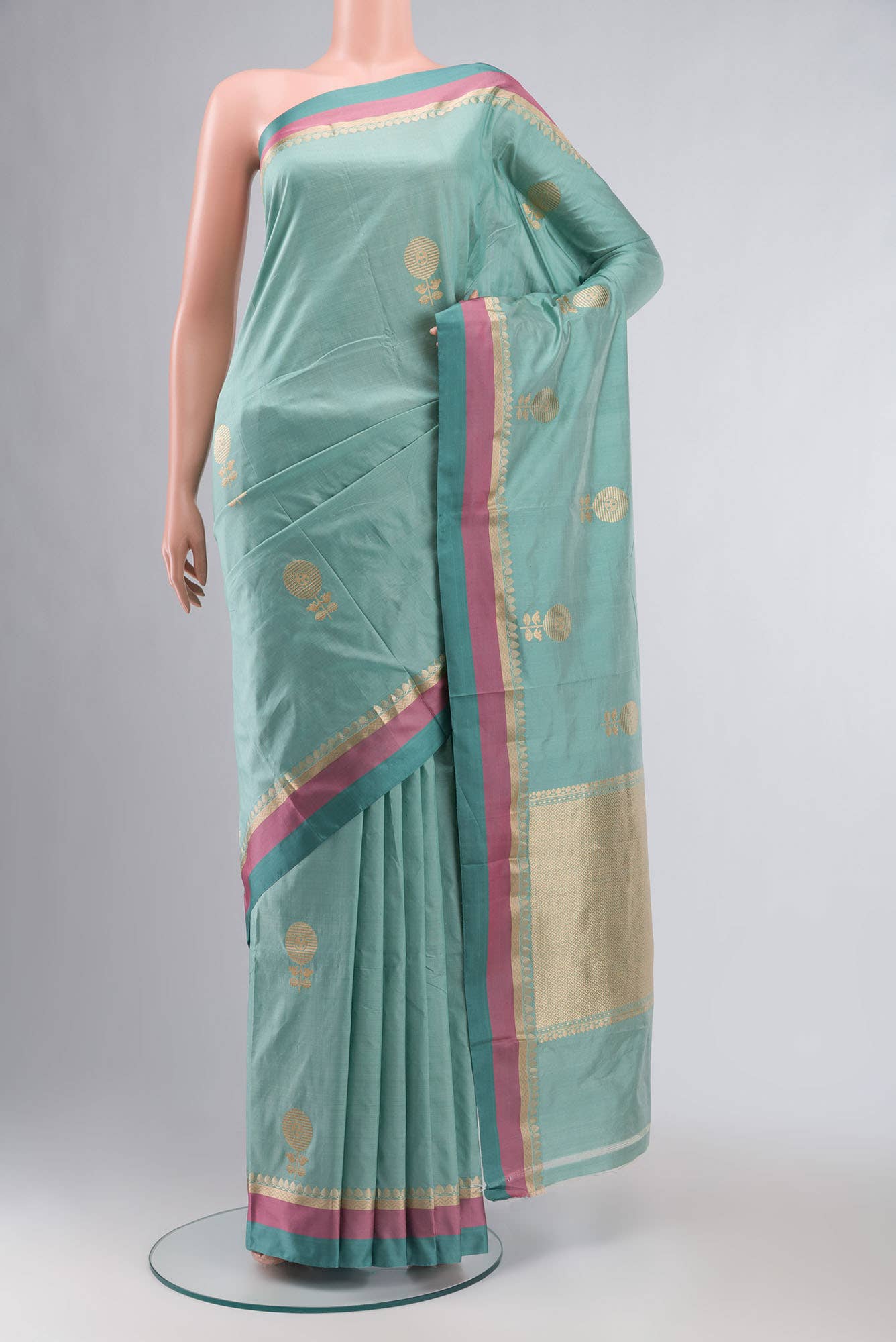 Green Banarasi Katan Silk Saree
