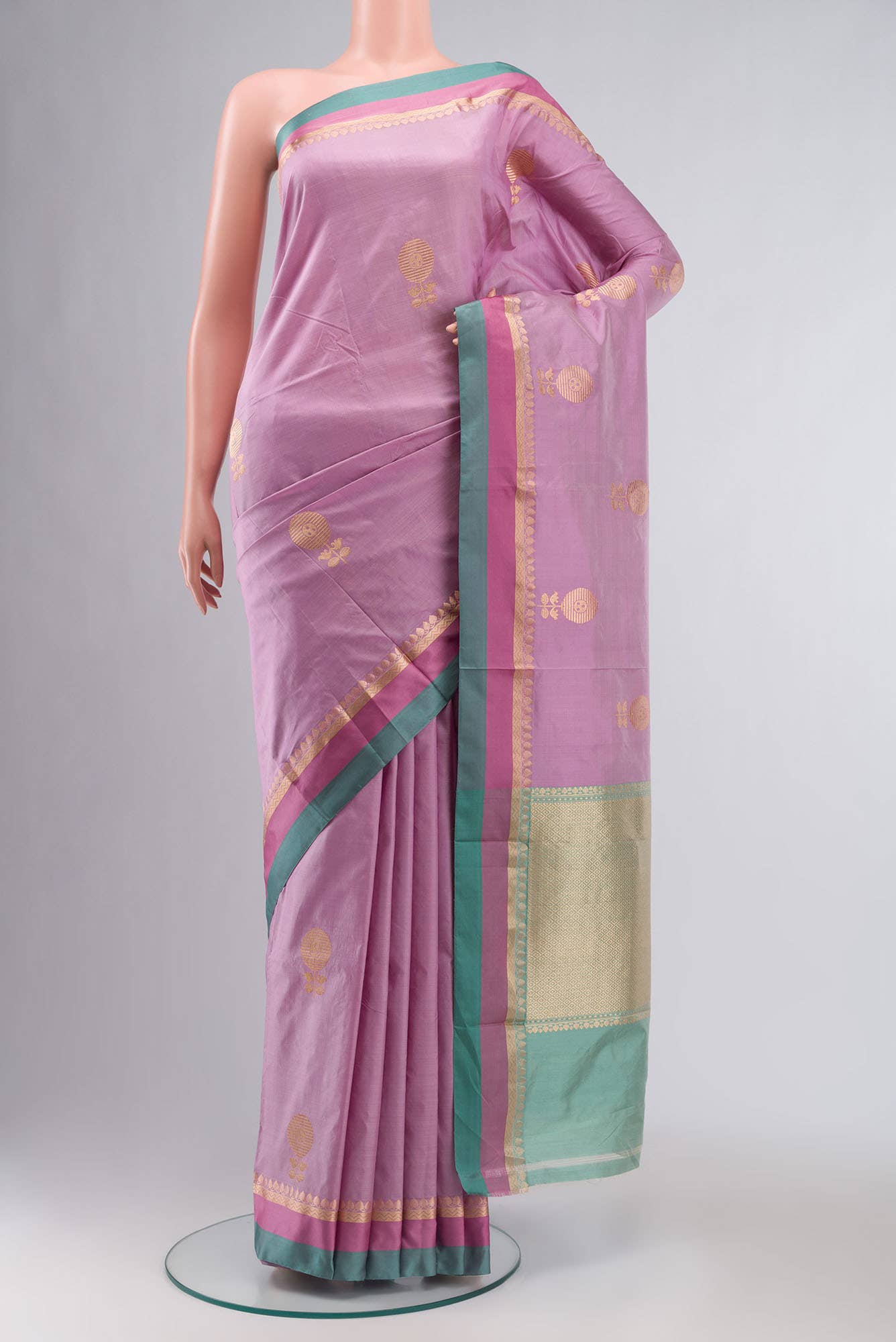 Pink Banarasi Katan Silk Saree