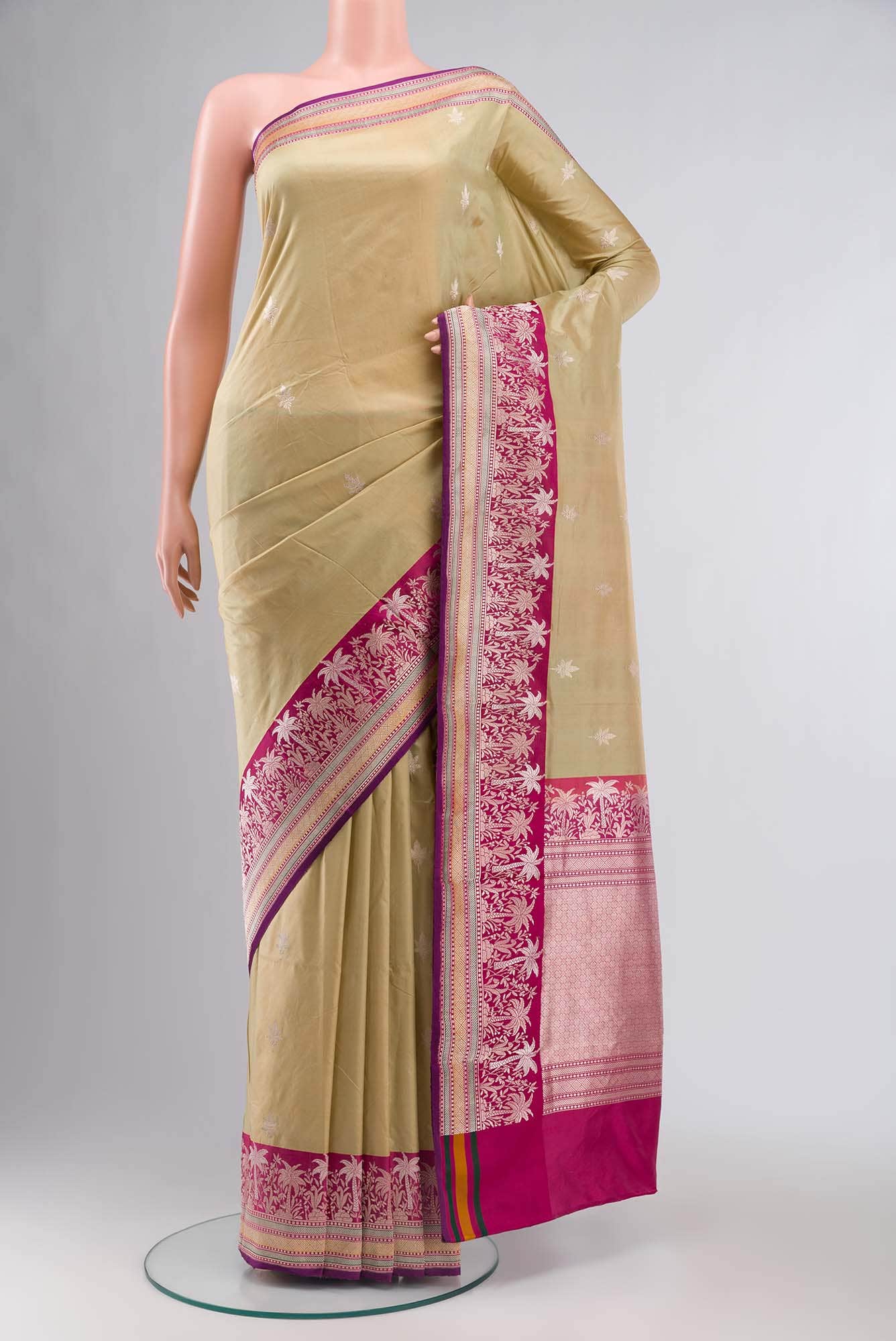 Green Banarasi Katan Silk Saree