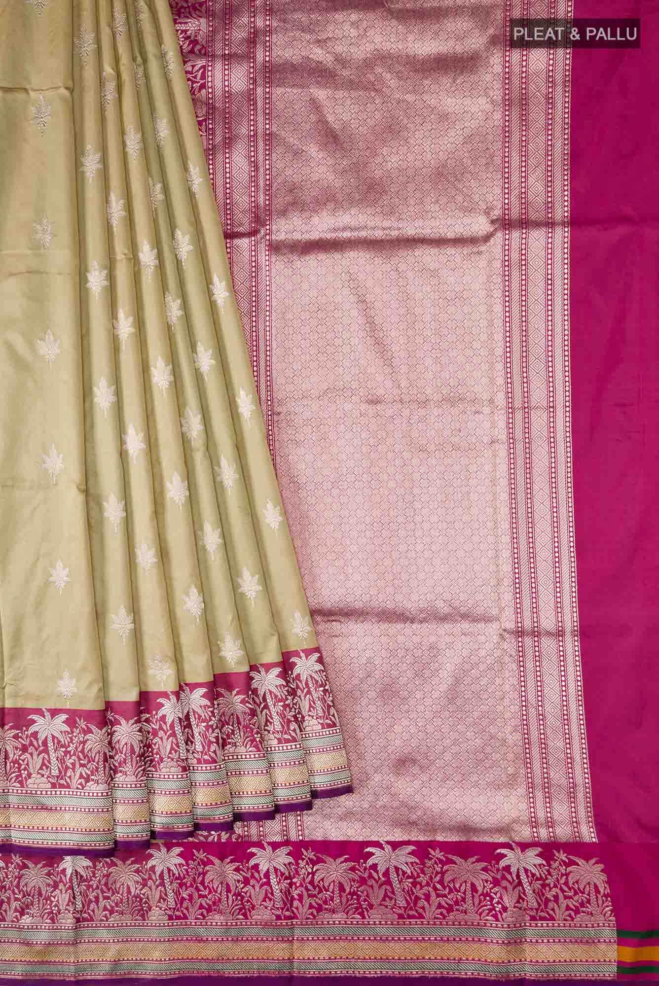 Green Banarasi Katan Silk Saree