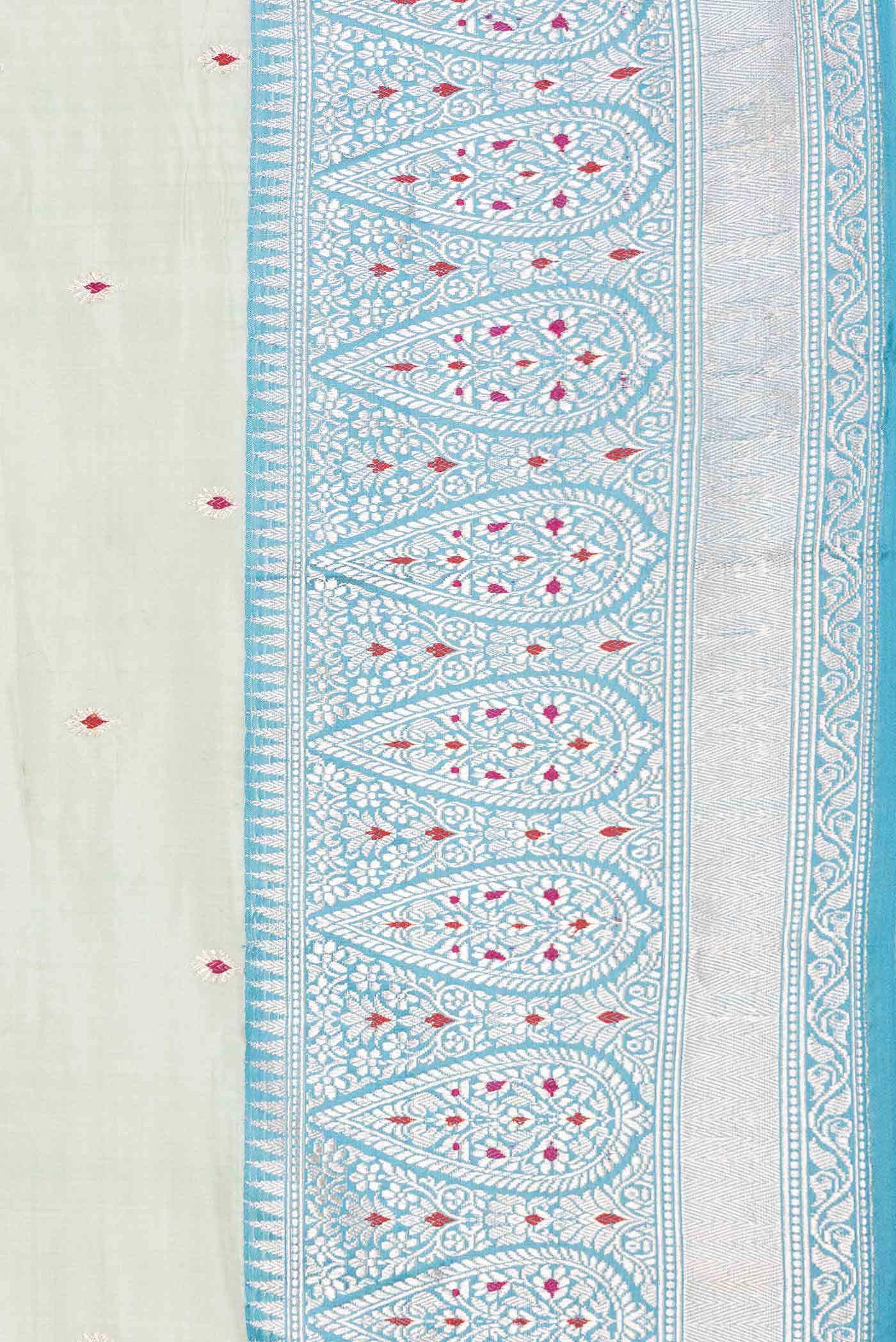 Light Green Dual Tone Banarasi Silk Saree