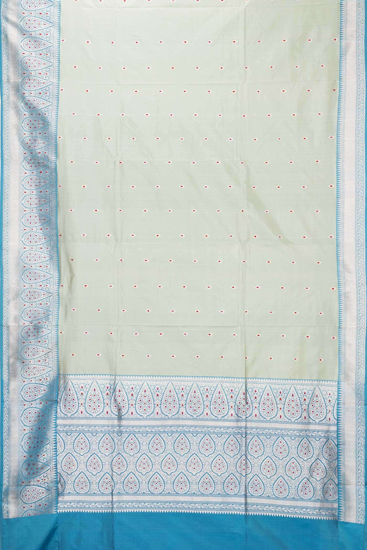 Light Green Dual Tone Banarasi Silk Saree