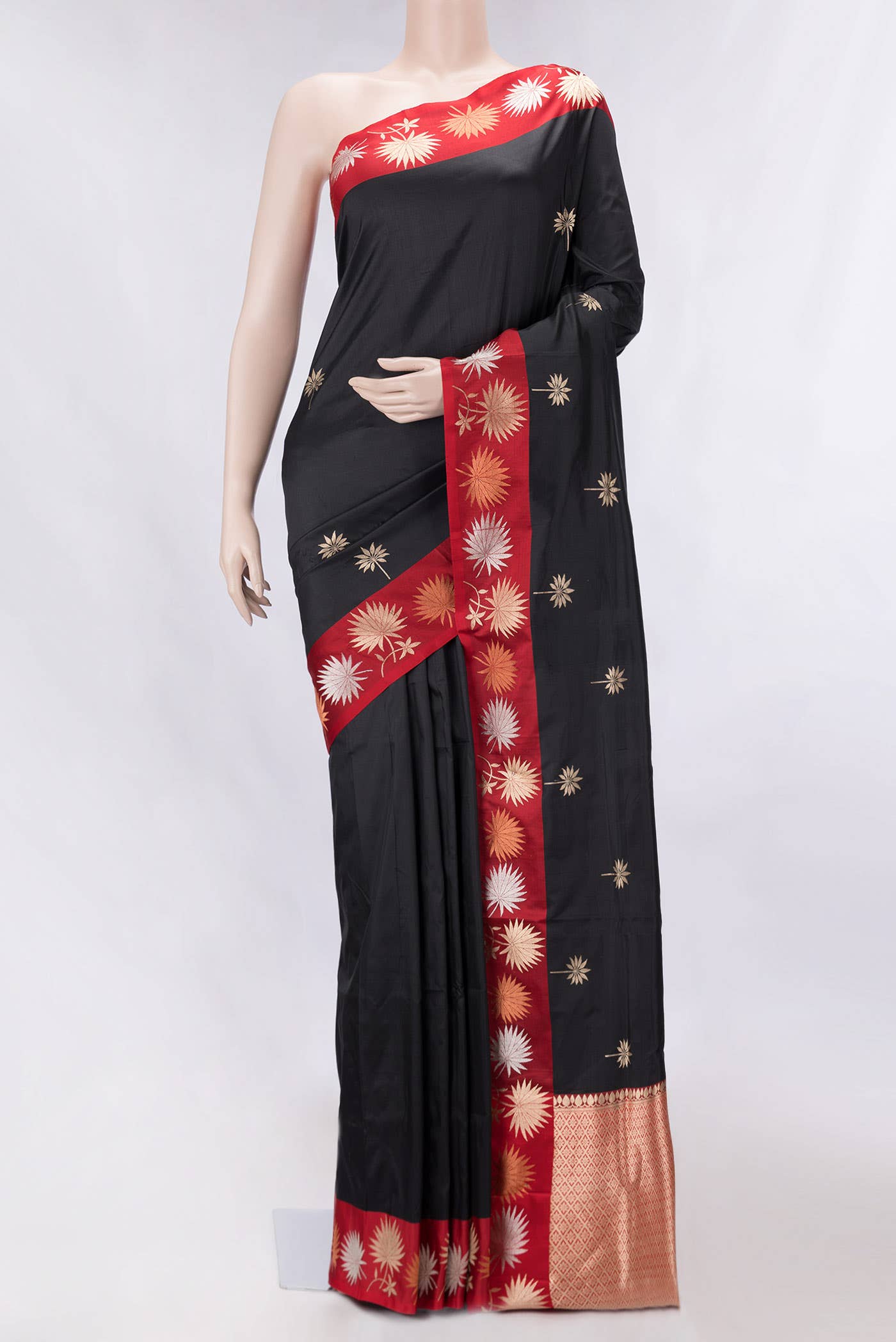Black Dual Tone Banarasi Silk Saree
