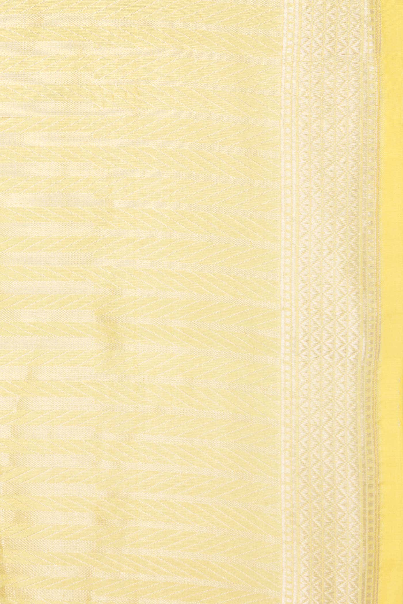 Yellow Dual Tone Banarasi Silk Saree