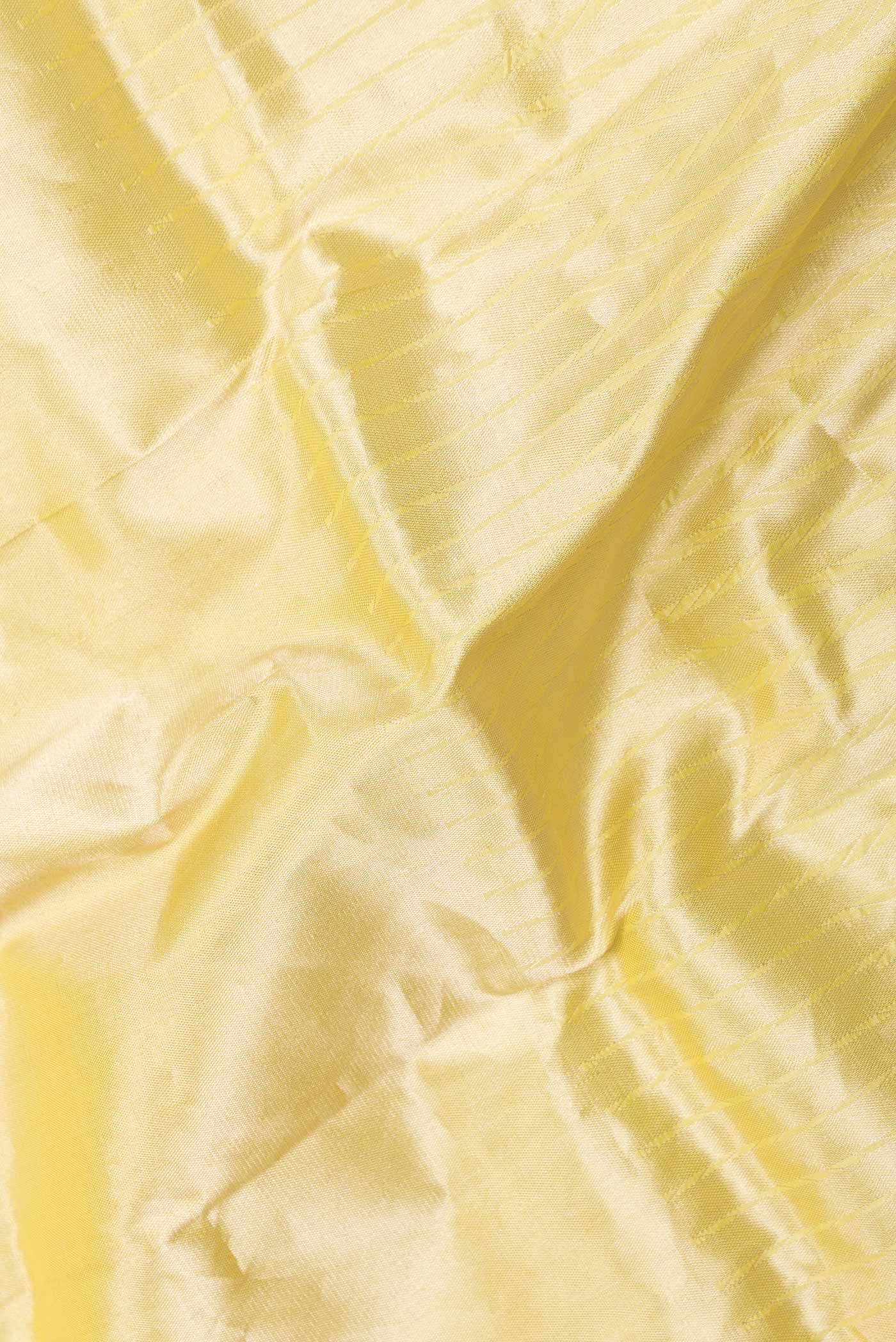 Yellow Dual Tone Banarasi Silk Saree