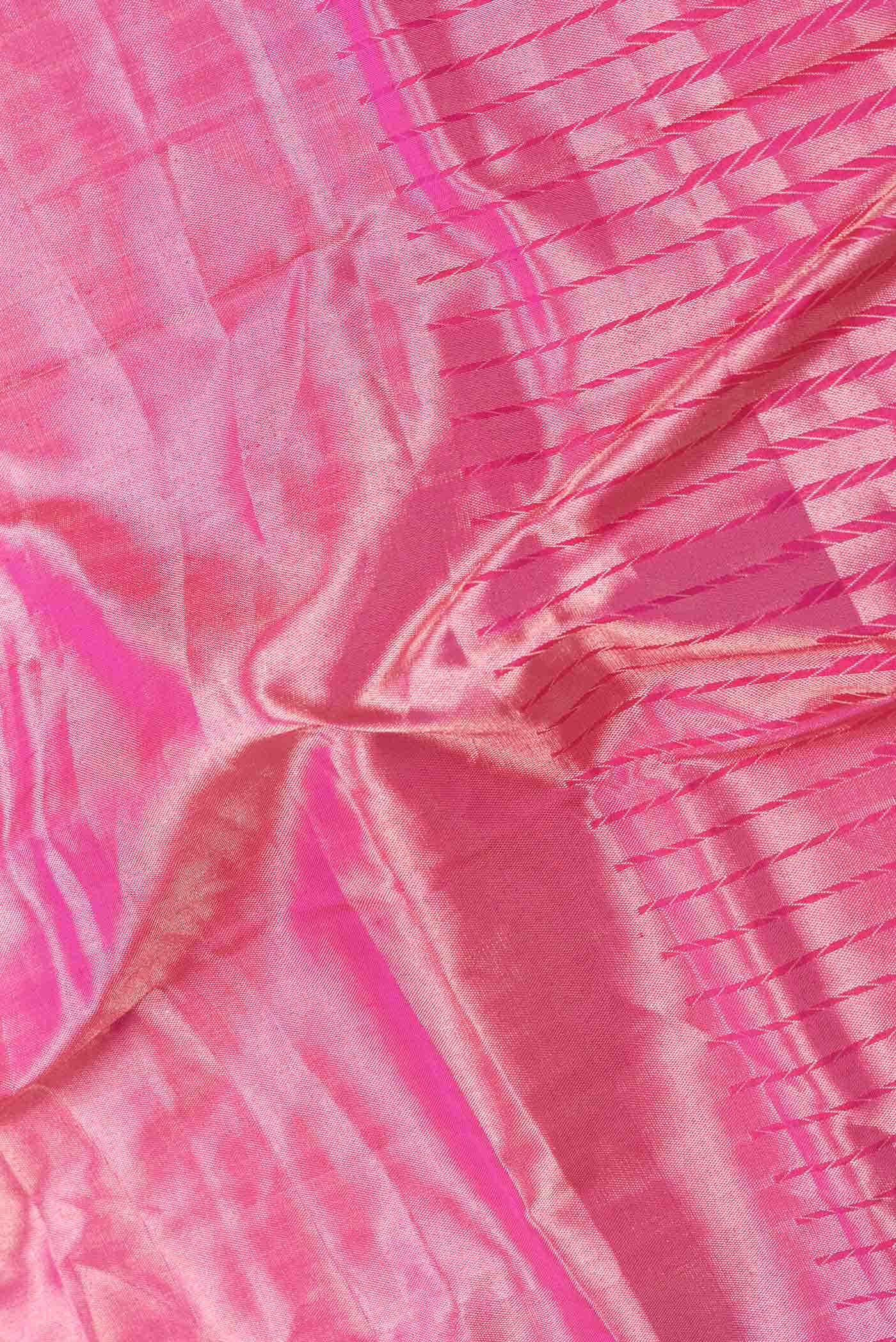 Pink Dual Tone Banarasi Silk Saree