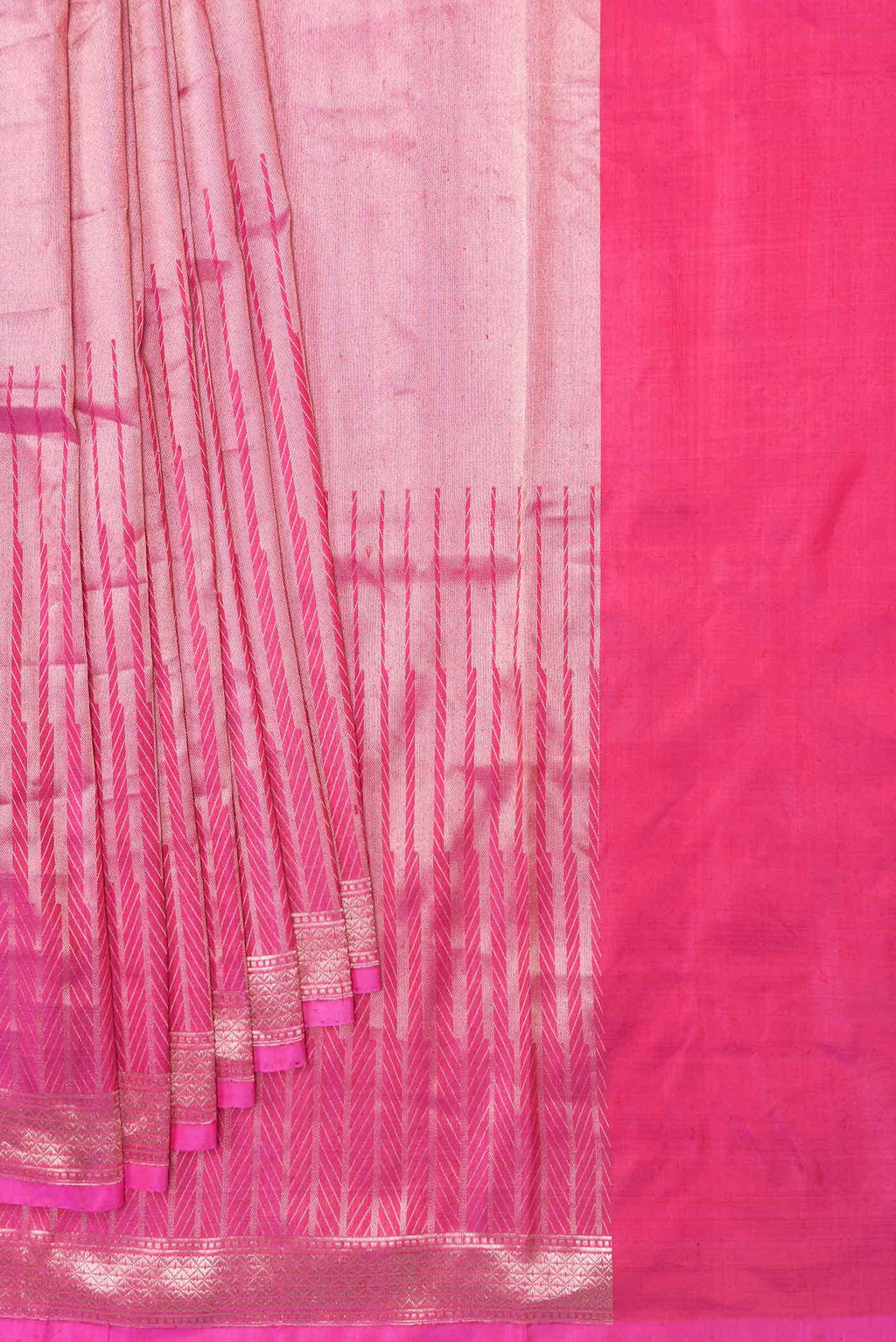 Pink Dual Tone Banarasi Silk Saree