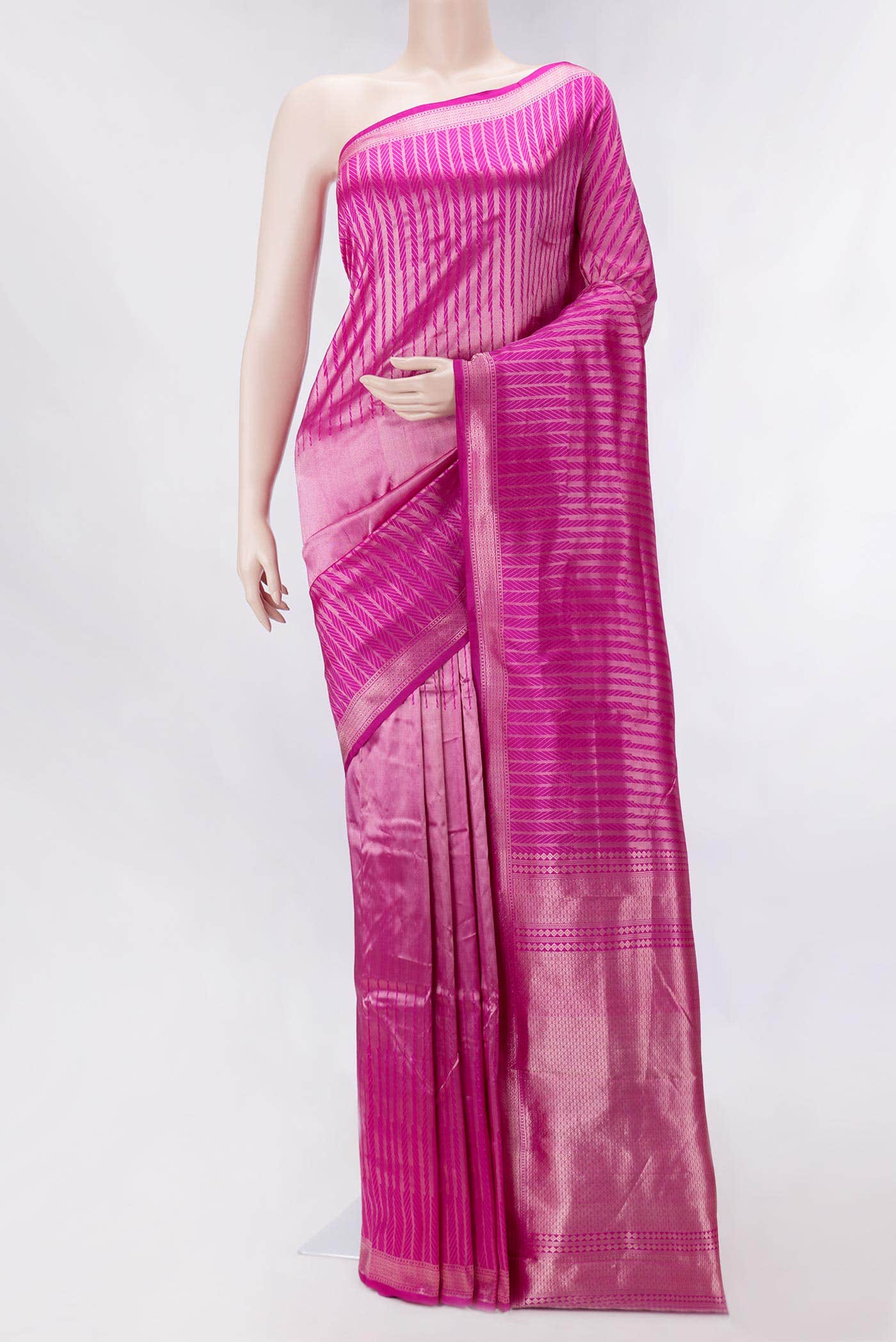 Pink Dual Tone Banarasi Silk Saree