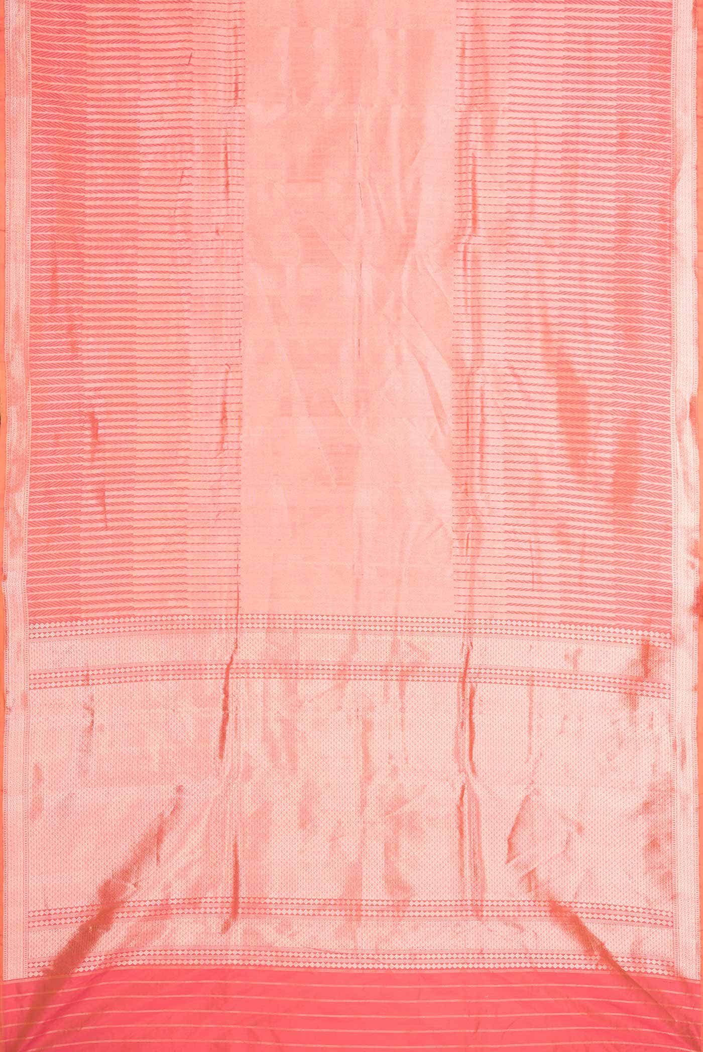 Orange Dual Tone Banarasi Silk Saree