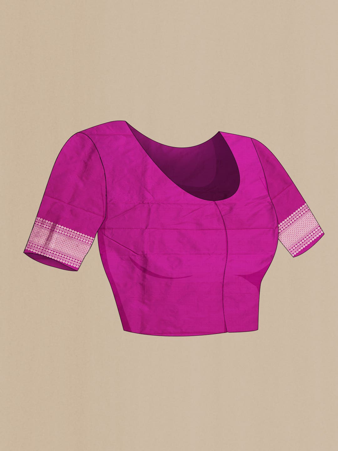 Magenta Dual Tone Banarasi Silk Saree