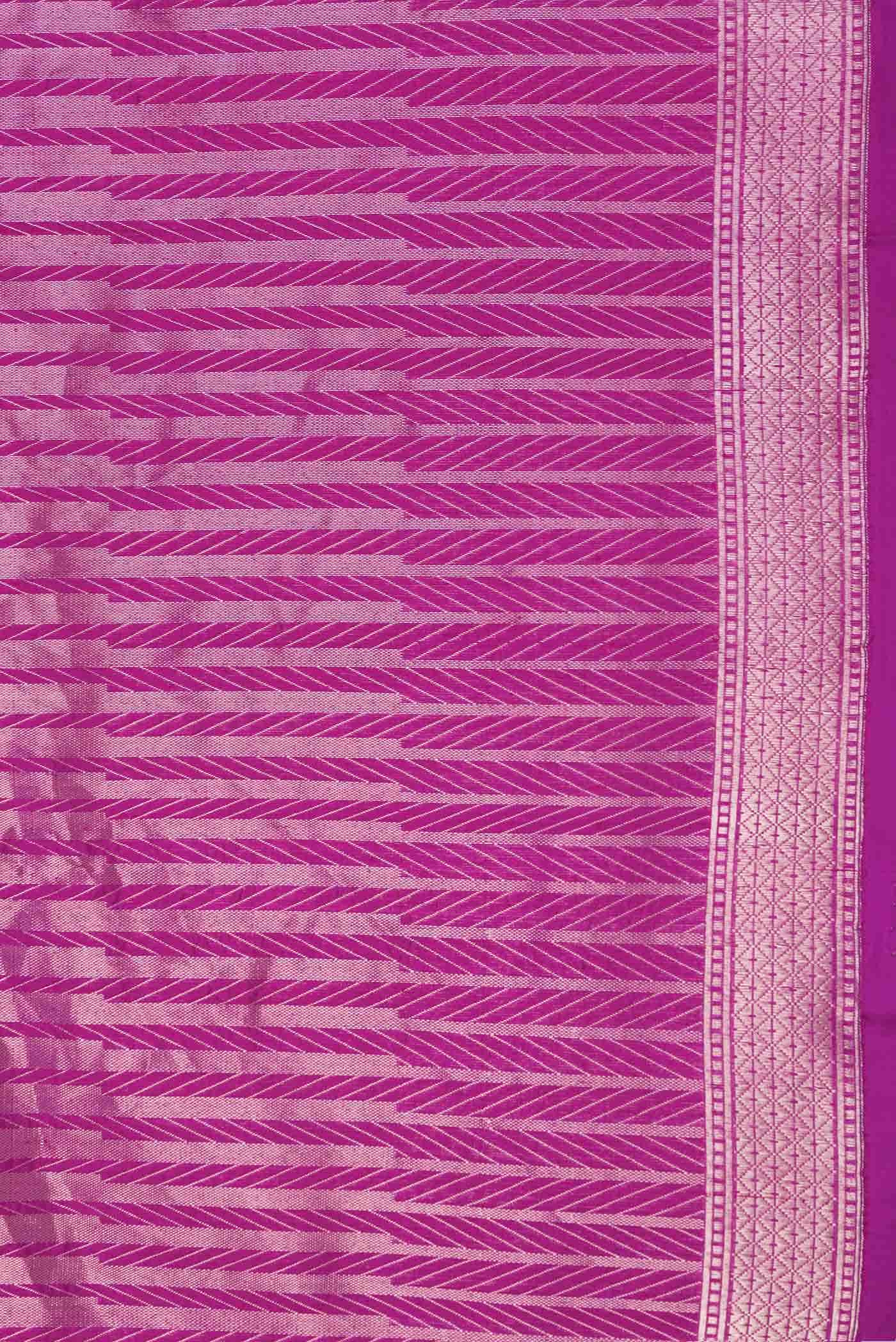 Magenta Dual Tone Banarasi Silk Saree
