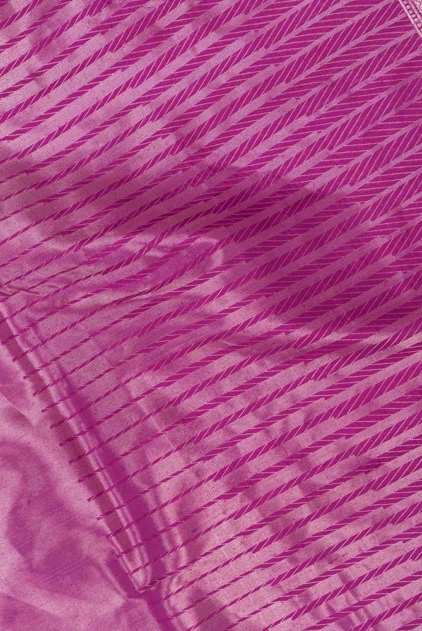 Magenta Dual Tone Banarasi Silk Saree