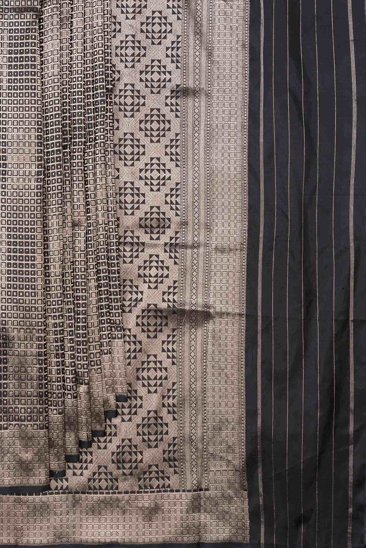 Black Dual Tone Banarasi Silk Saree