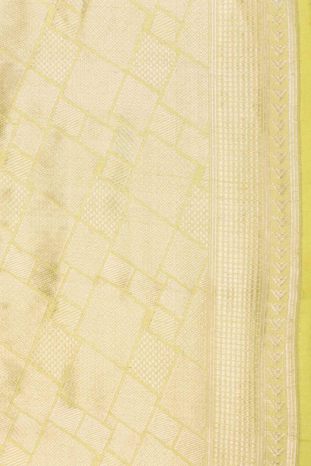 Lemon Yellow Dual Tone Banarasi Silk Saree