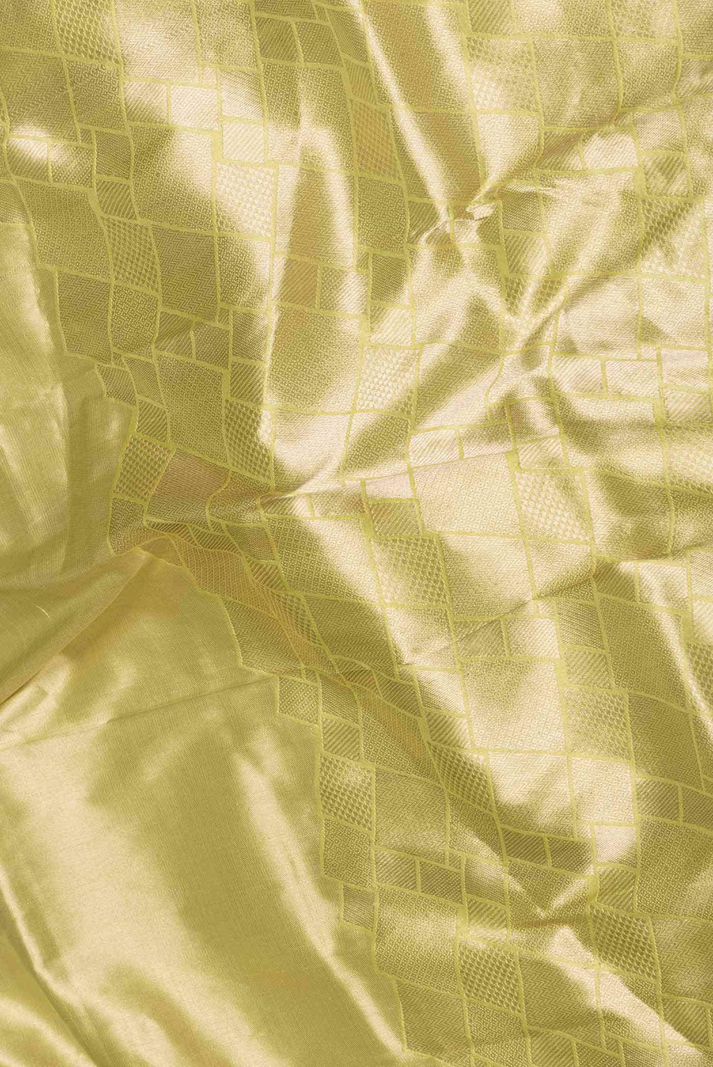 Lemon Yellow Dual Tone Banarasi Silk Saree