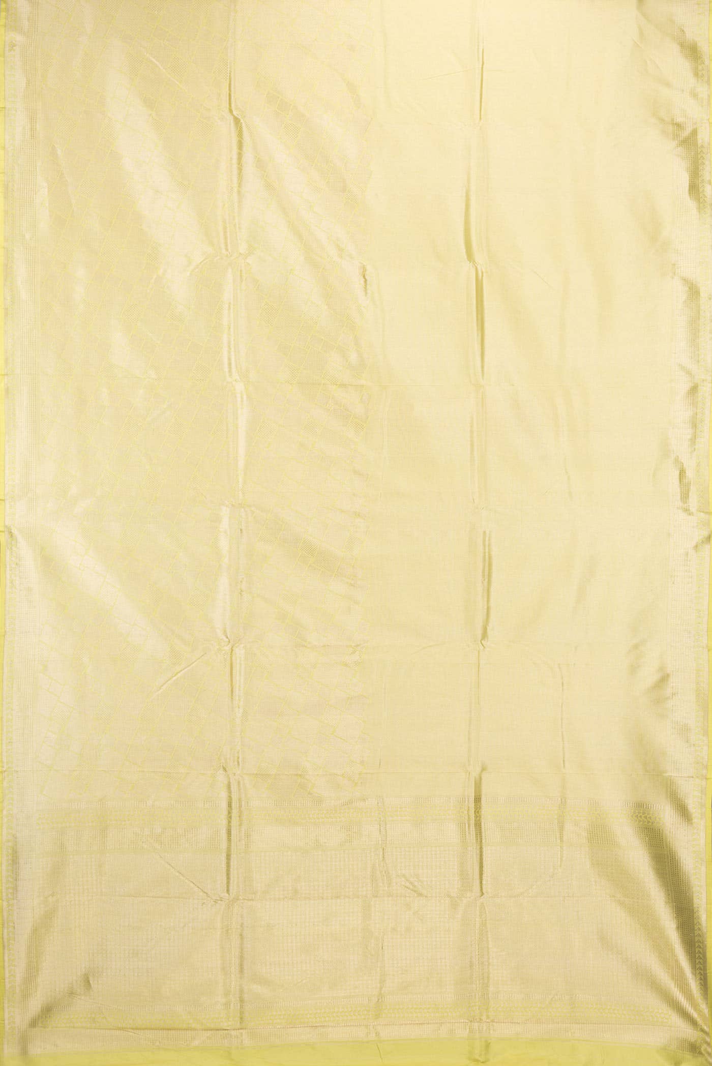 Lemon Yellow Dual Tone Banarasi Silk Saree