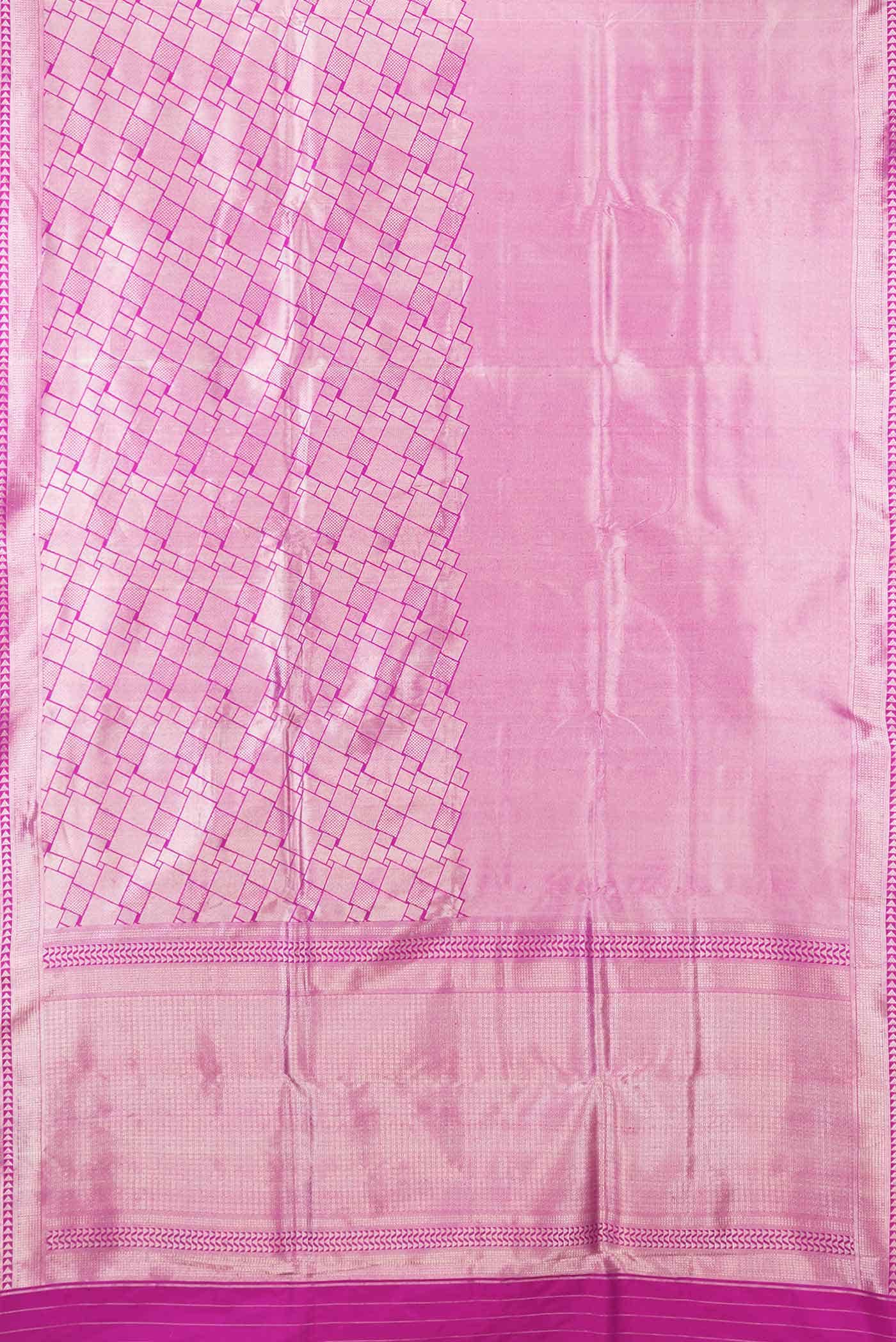 Pink Dual Tone Banarasi Silk Saree