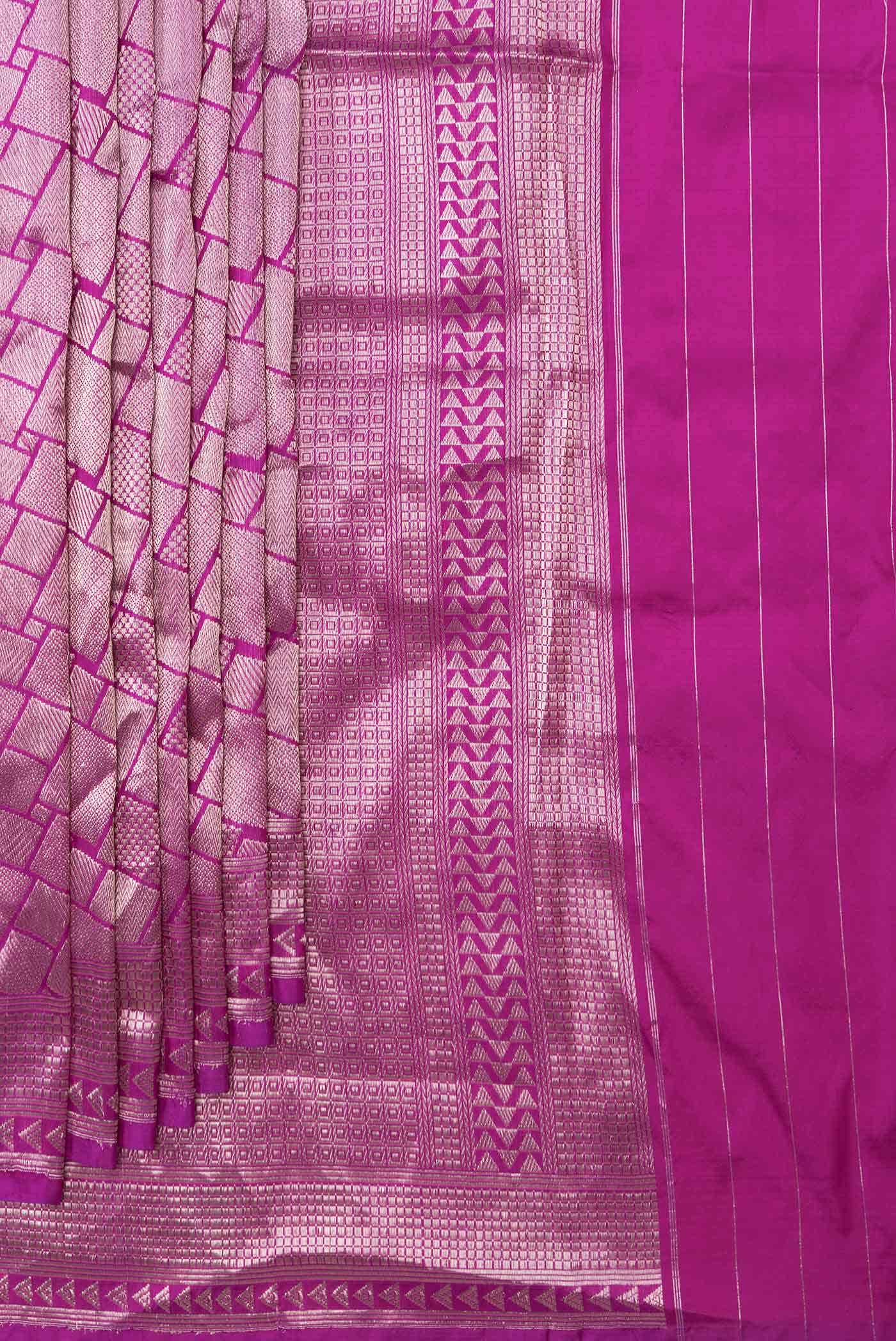 Pink Dual Tone Banarasi Silk Saree