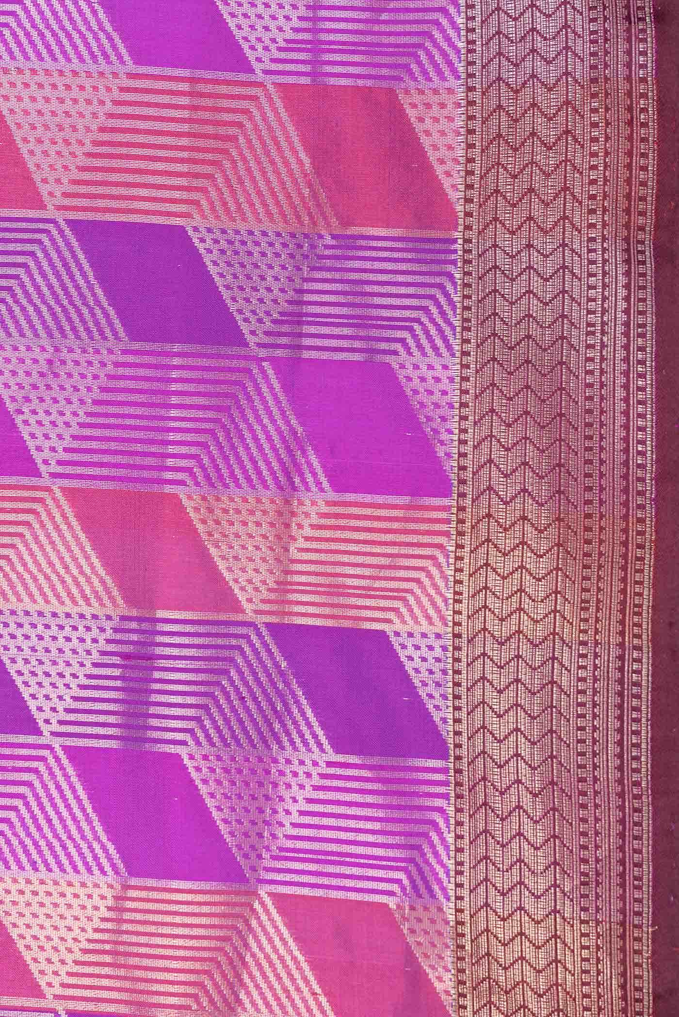 Purple Dual Tone Banarasi Silk Saree