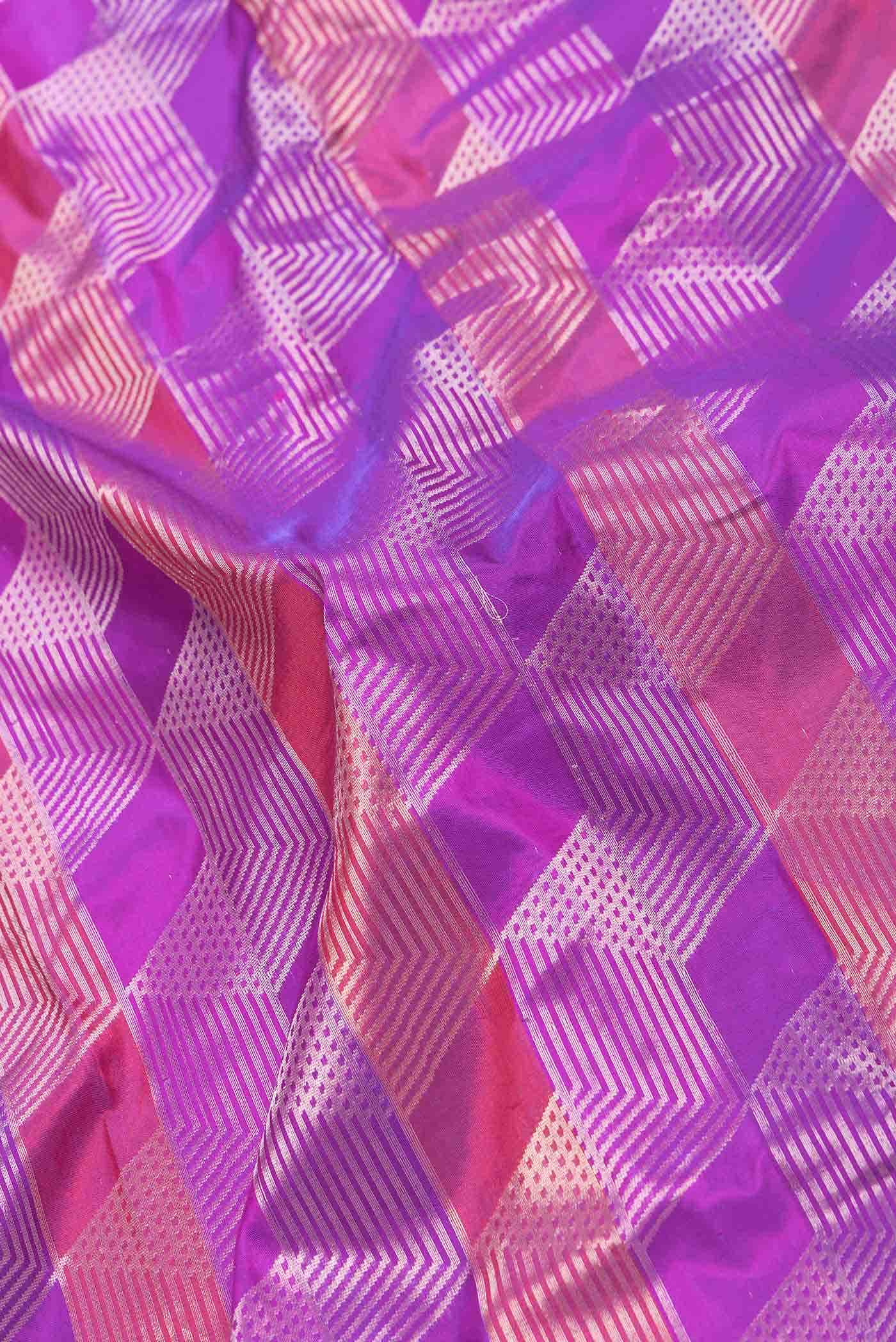 Purple Dual Tone Banarasi Silk Saree