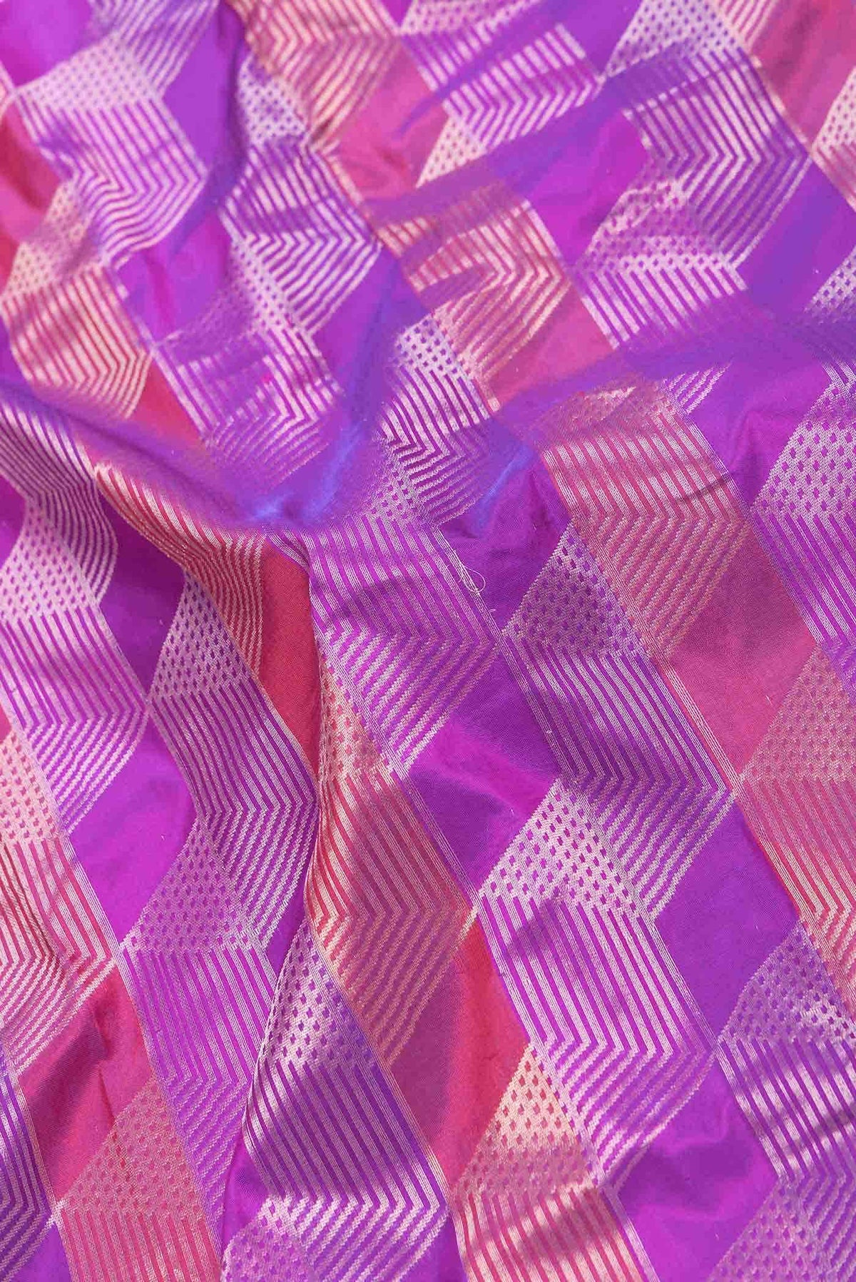 Purple Dual Tone Banarasi Silk Saree