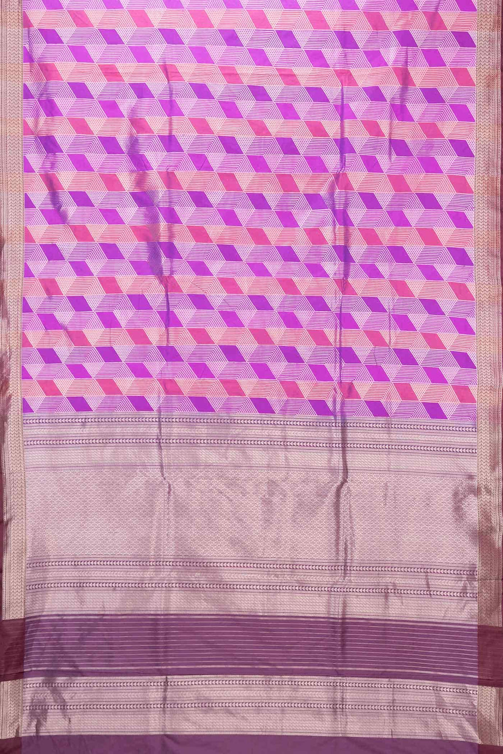 Purple Dual Tone Banarasi Silk Saree