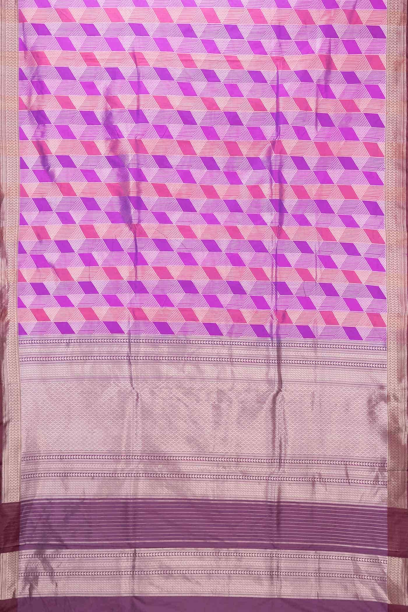 Purple Dual Tone Banarasi Silk Saree