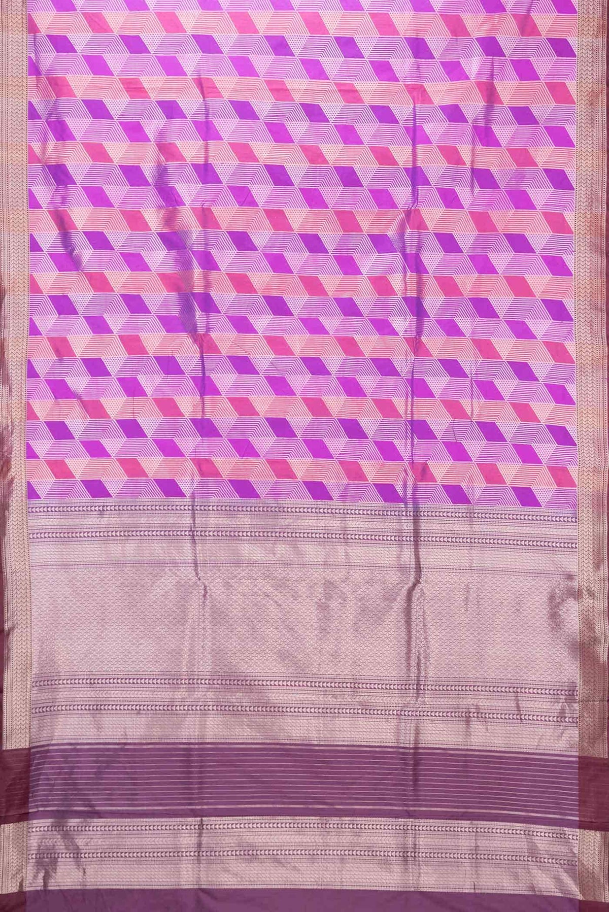 Purple Dual Tone Banarasi Silk Saree