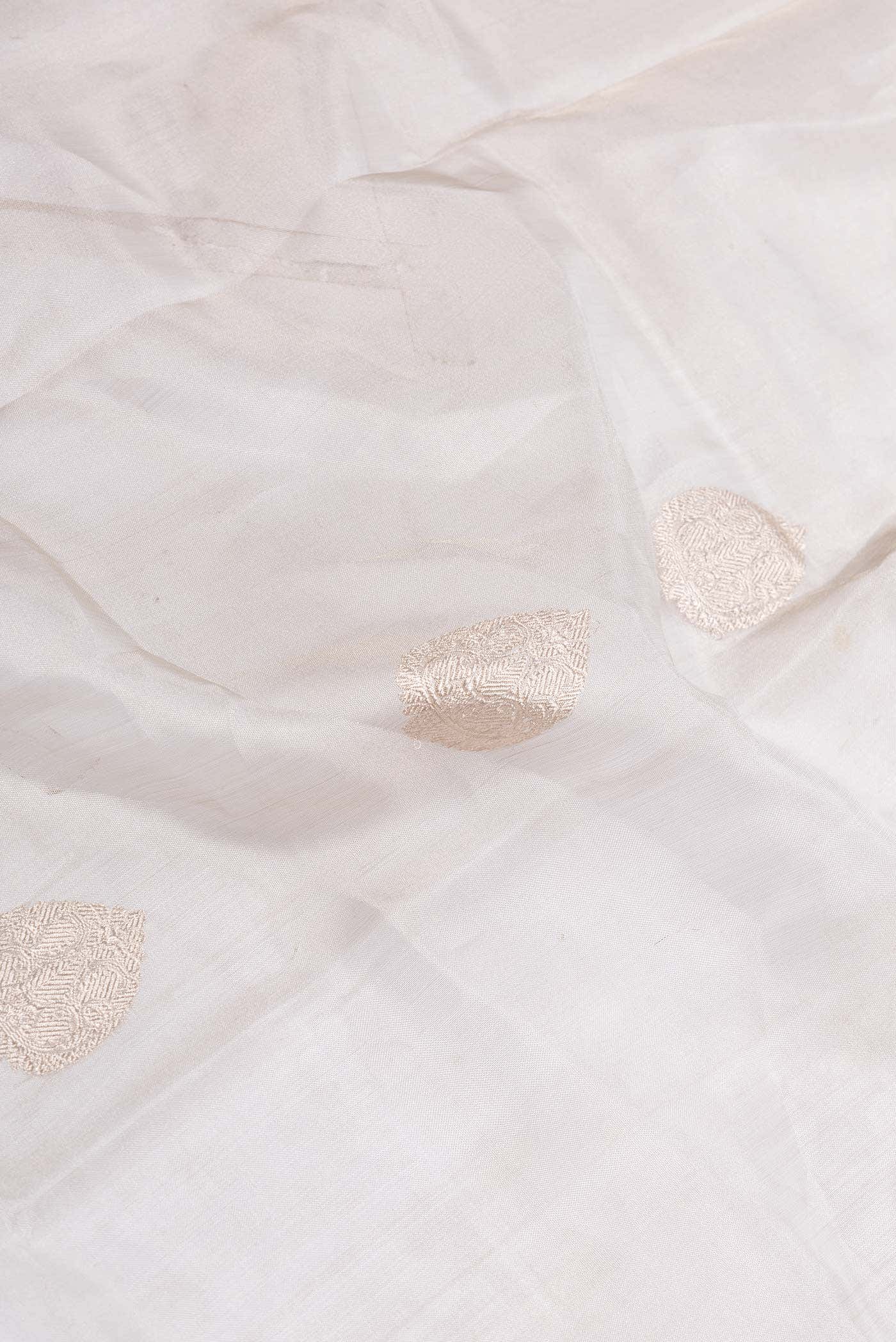 Silver Dual Tone Banarasi Silk Saree