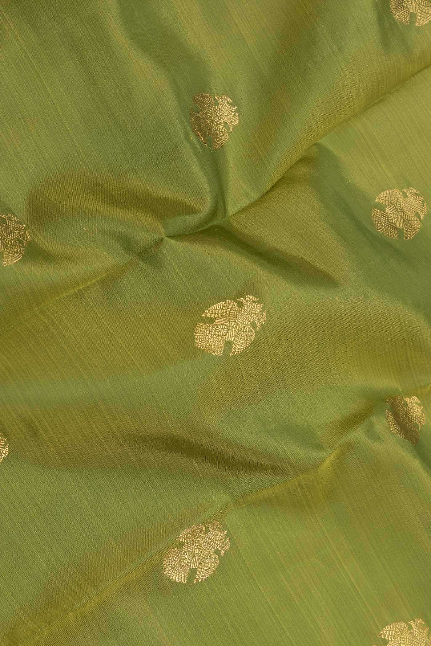 Green Dual Tone Kanchipuram Silk Saree